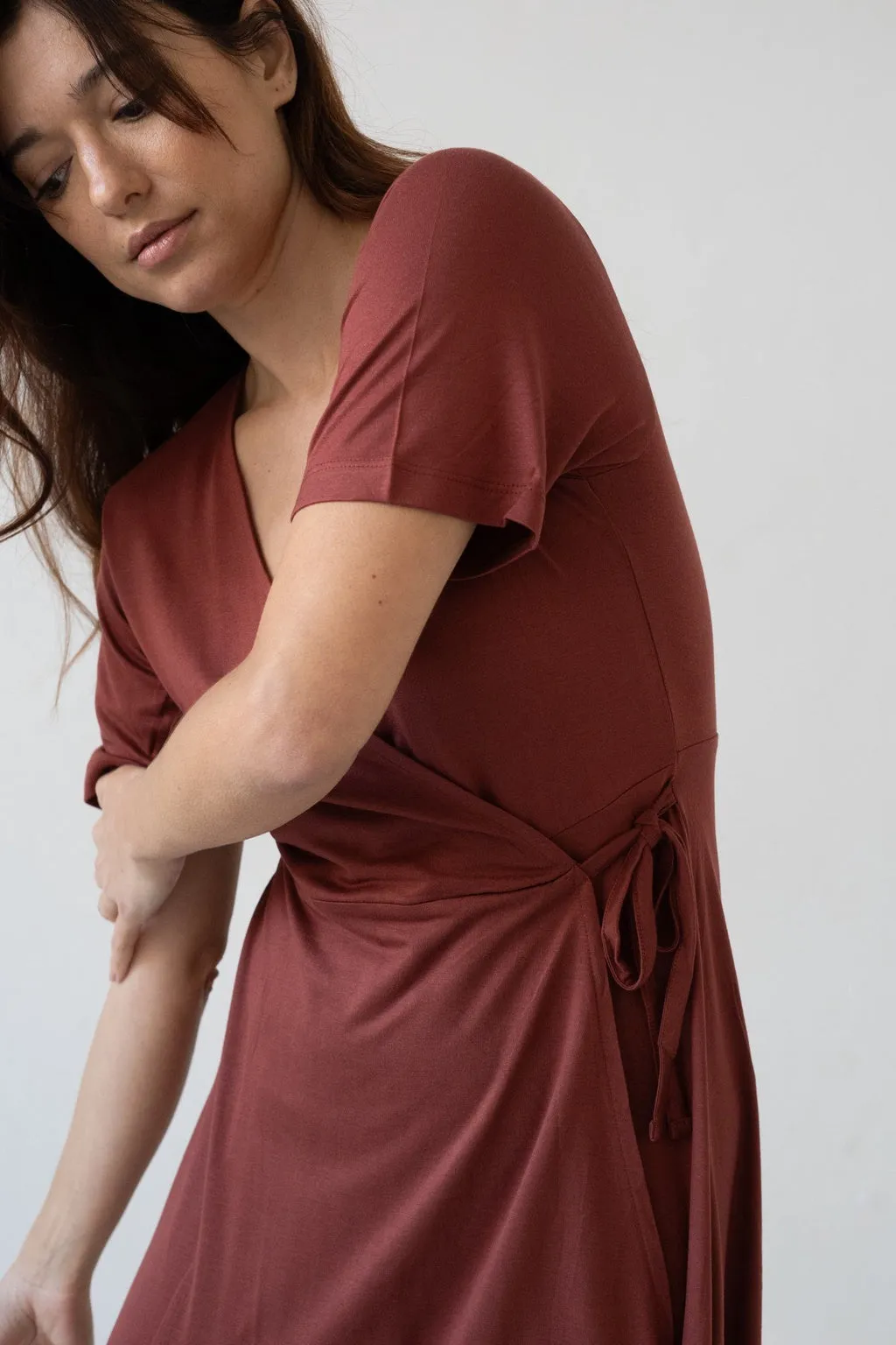 Helen TENCEL™ Wrap Dress in Red sold by Ivalo.com product image thumbnail 3