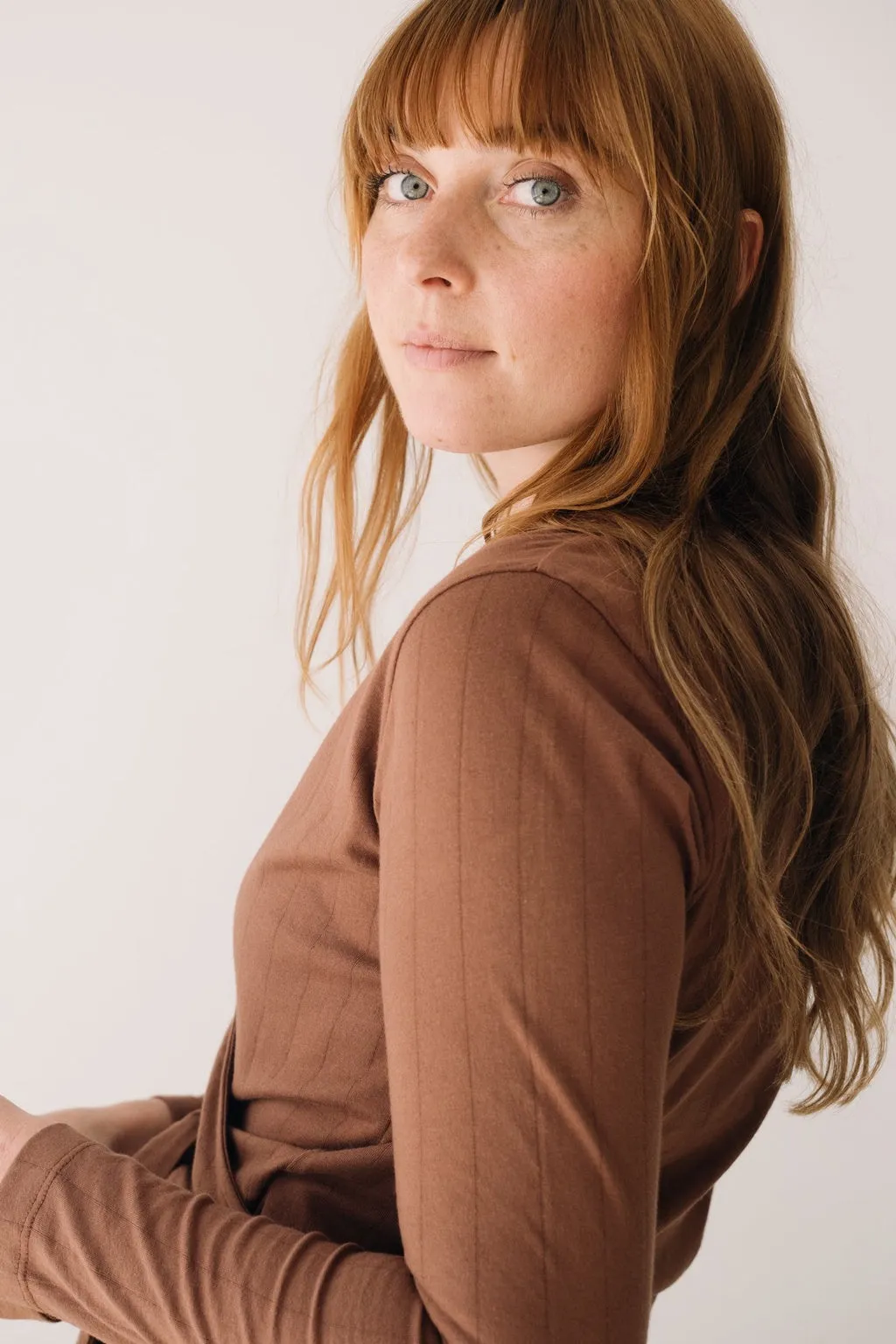 Organic Jersey Wrap Top in Brown sold by Ivalo.com product image thumbnail 2