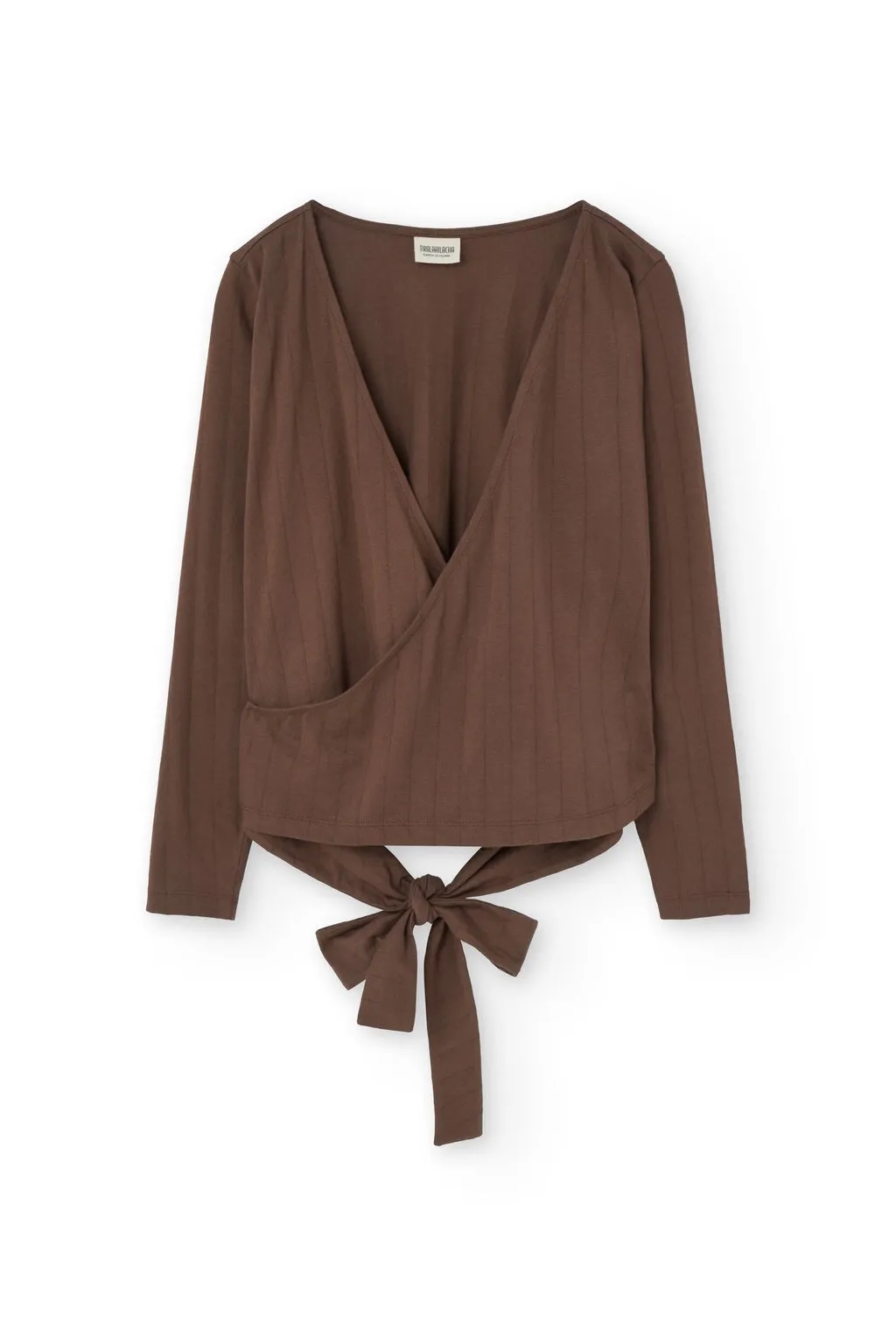Organic Jersey Wrap Top in Brown sold by Ivalo.com product image thumbnail 4