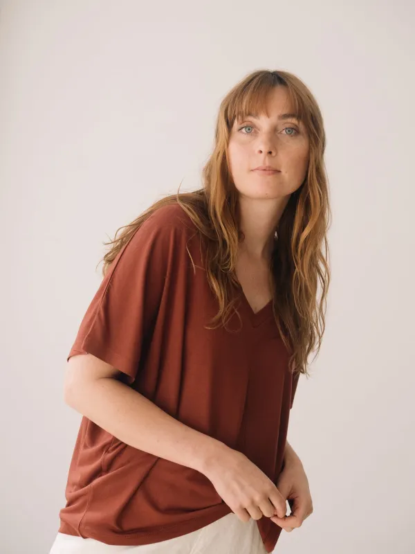 Hada TENCEL™ Oversized T-Shirt in Red sold by Ivalo.com