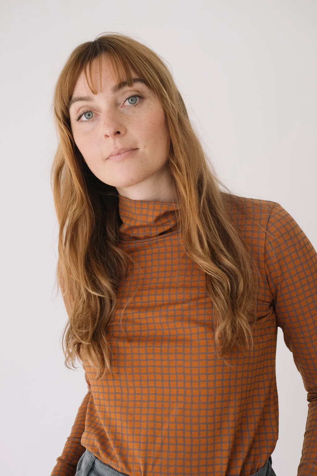 Organic Printed High Neck Top Terracotta sold by Ivalo.com product image thumbnail 2