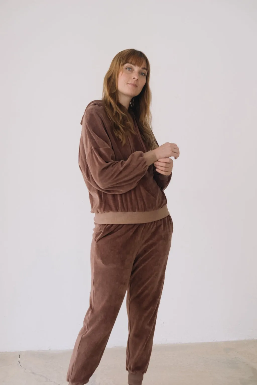 Organic Velvet Hoodie in Mauve sold by Ivalo.com product image thumbnail 2