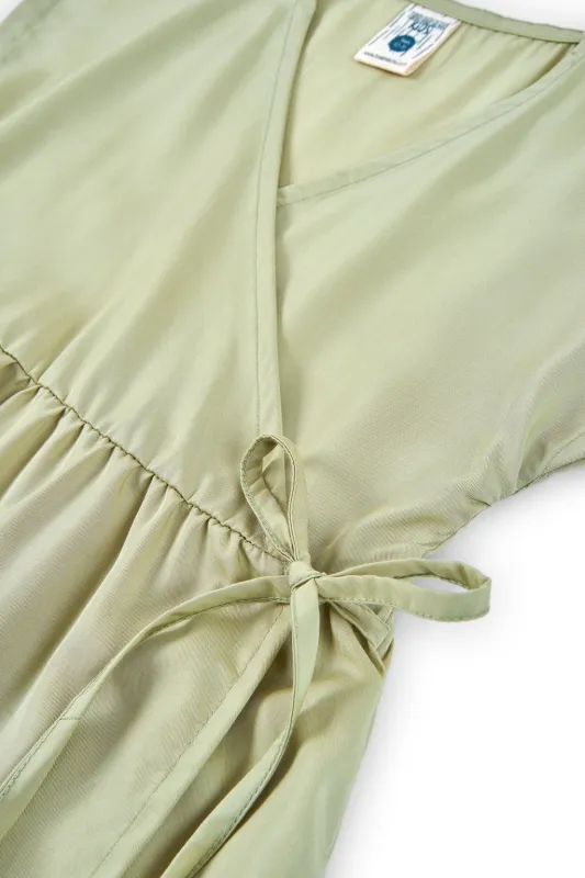 Hannia TENCEL™ Wrap Dress in Green sold by Ivalo.com