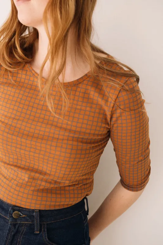 Organic Printed Boat Neckline Jersey Top sold by Ivalo.com