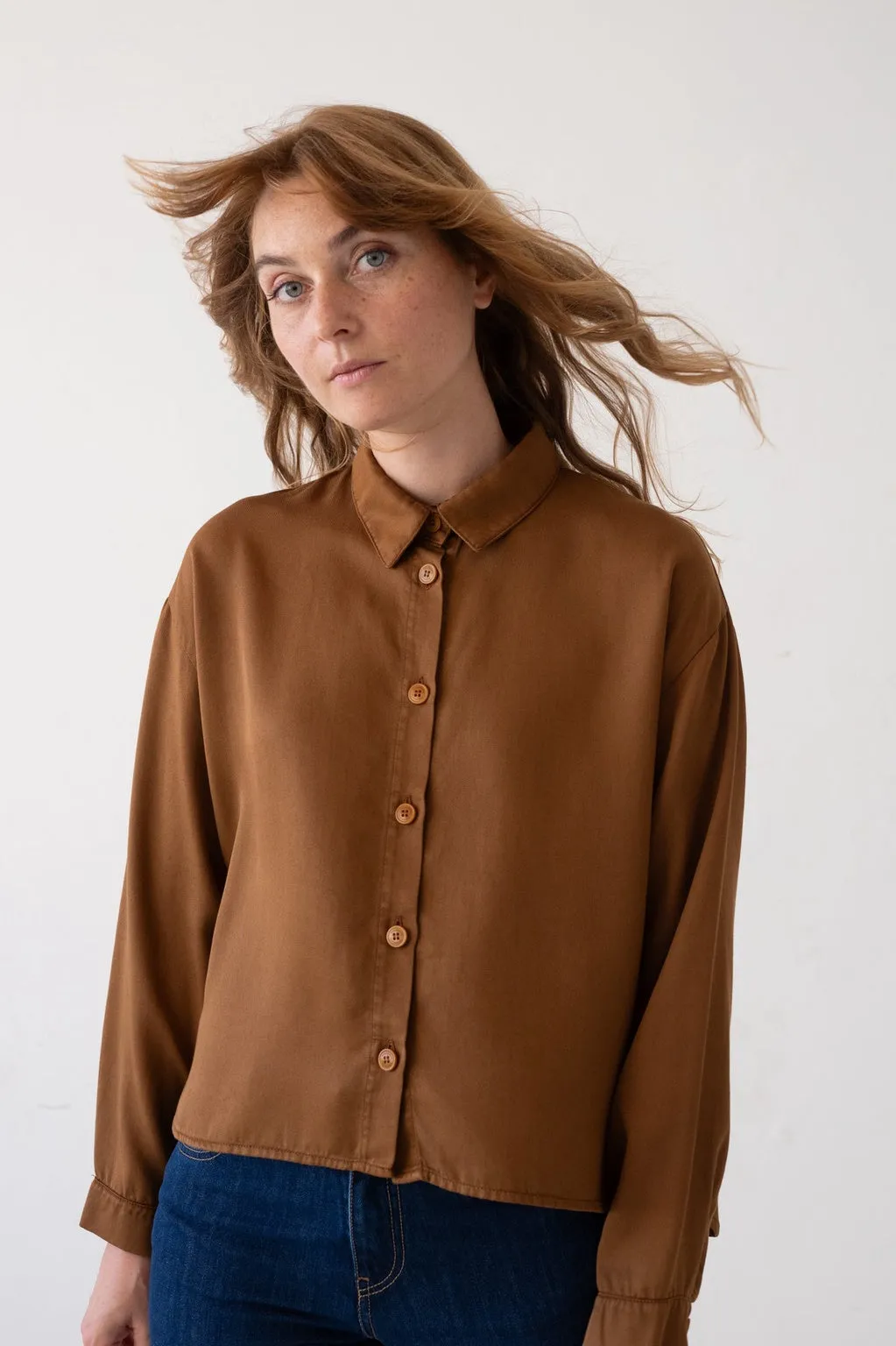 Tait Oversized Shirt 100% TENCEL™ in Terracotta sold by Ivalo.com