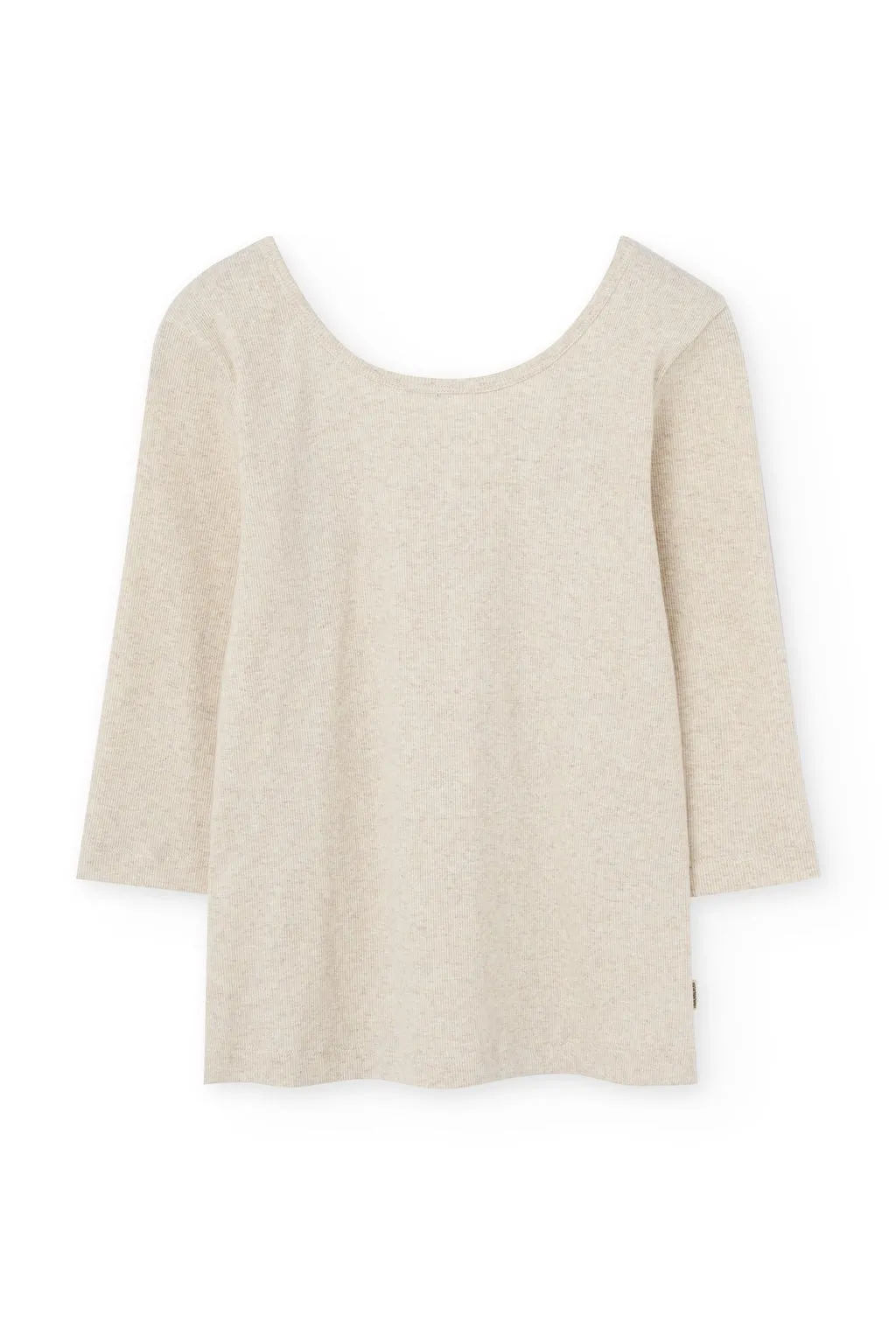 Organic Boat Neckline Ribbed Top in White sold by Ivalo.com product image thumbnail 5