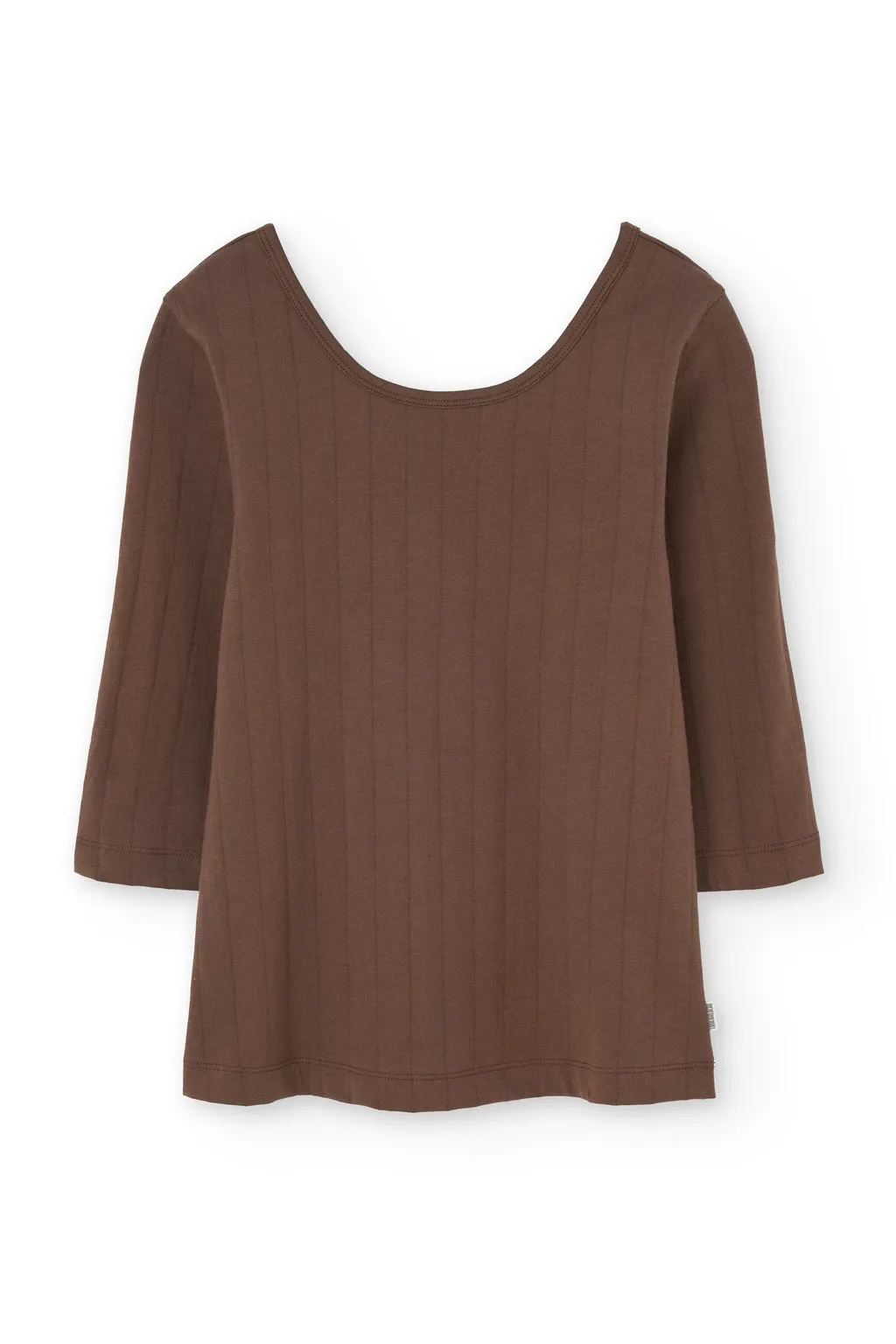 Organic Boat Neck Jersey Top in Brown sold by Ivalo.com product image thumbnail 4