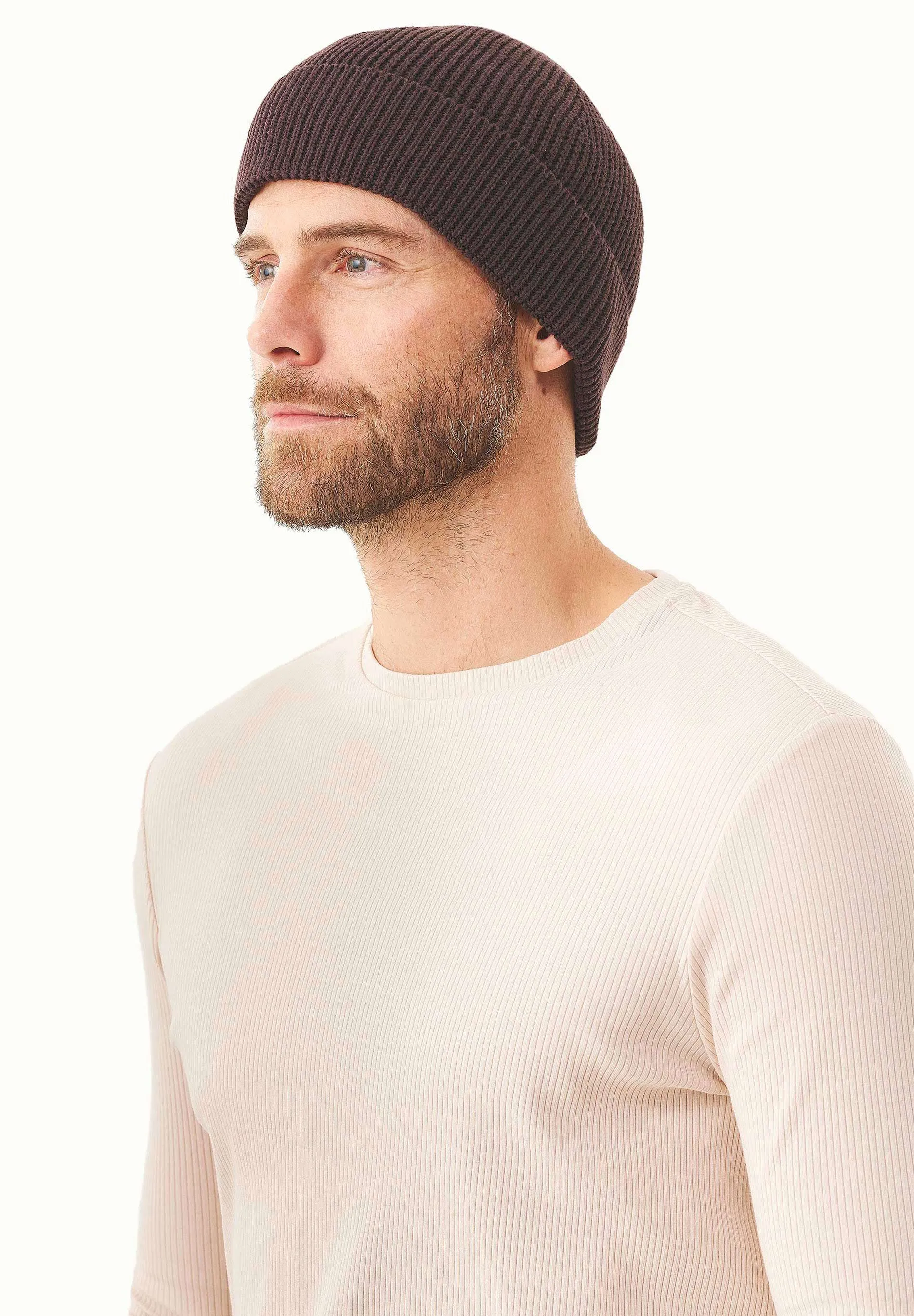 Knitted Organic Cotton Beanie Espresso sold by Ivalo.com product image thumbnail 4
