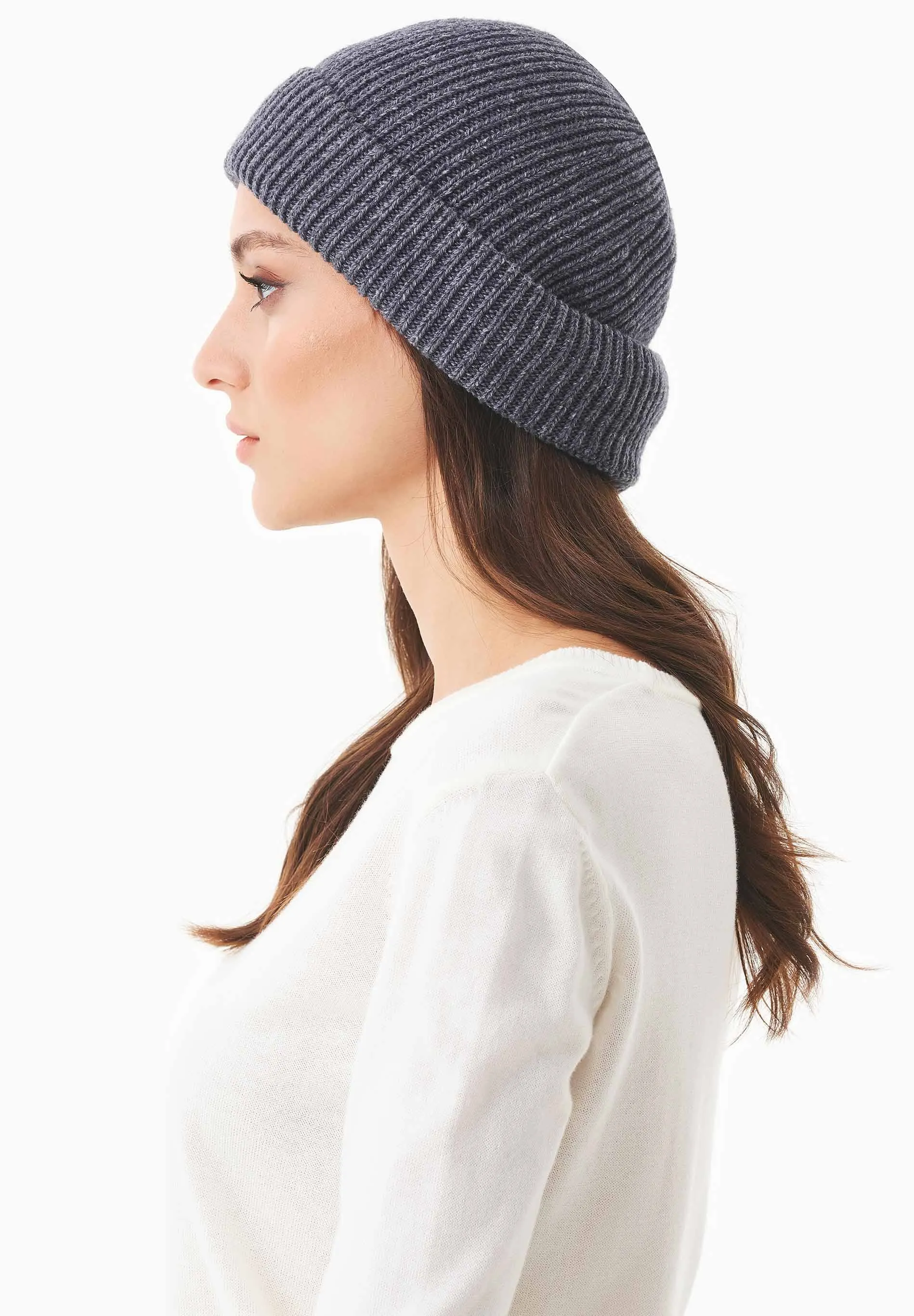 Ribbed Merino Wool Blend Beanie Antracite sold by Ivalo.com product image thumbnail 5