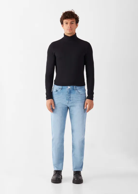 Rise Relaxed Tapered Basic Jeans Bright Blue sold by Ivalo.com