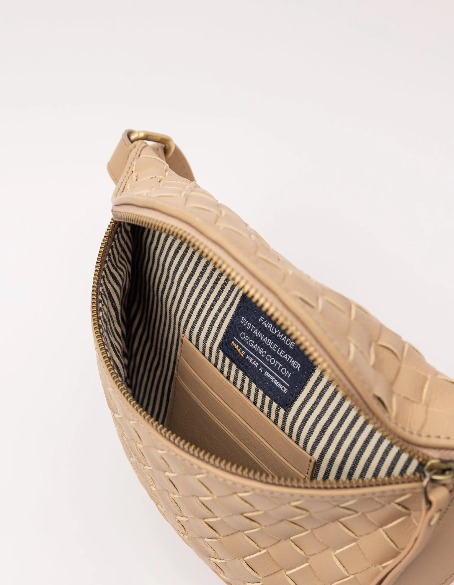 Ray Bumbag Woven Soft Grain Leather Sand sold by Ivalo.com product image thumbnail 4