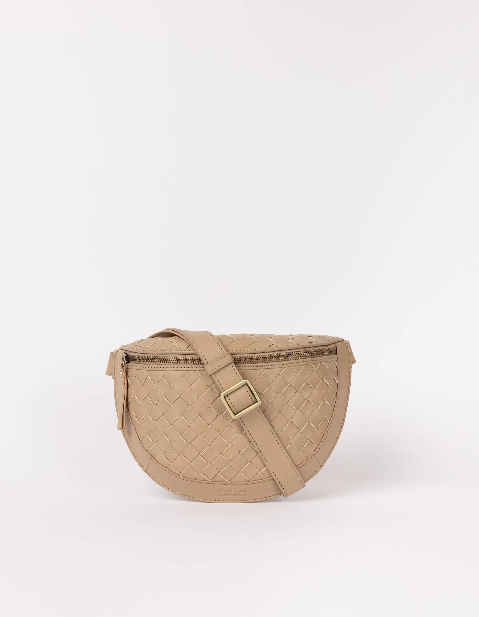Ray Bumbag Woven Soft Grain Leather Sand sold by Ivalo.com