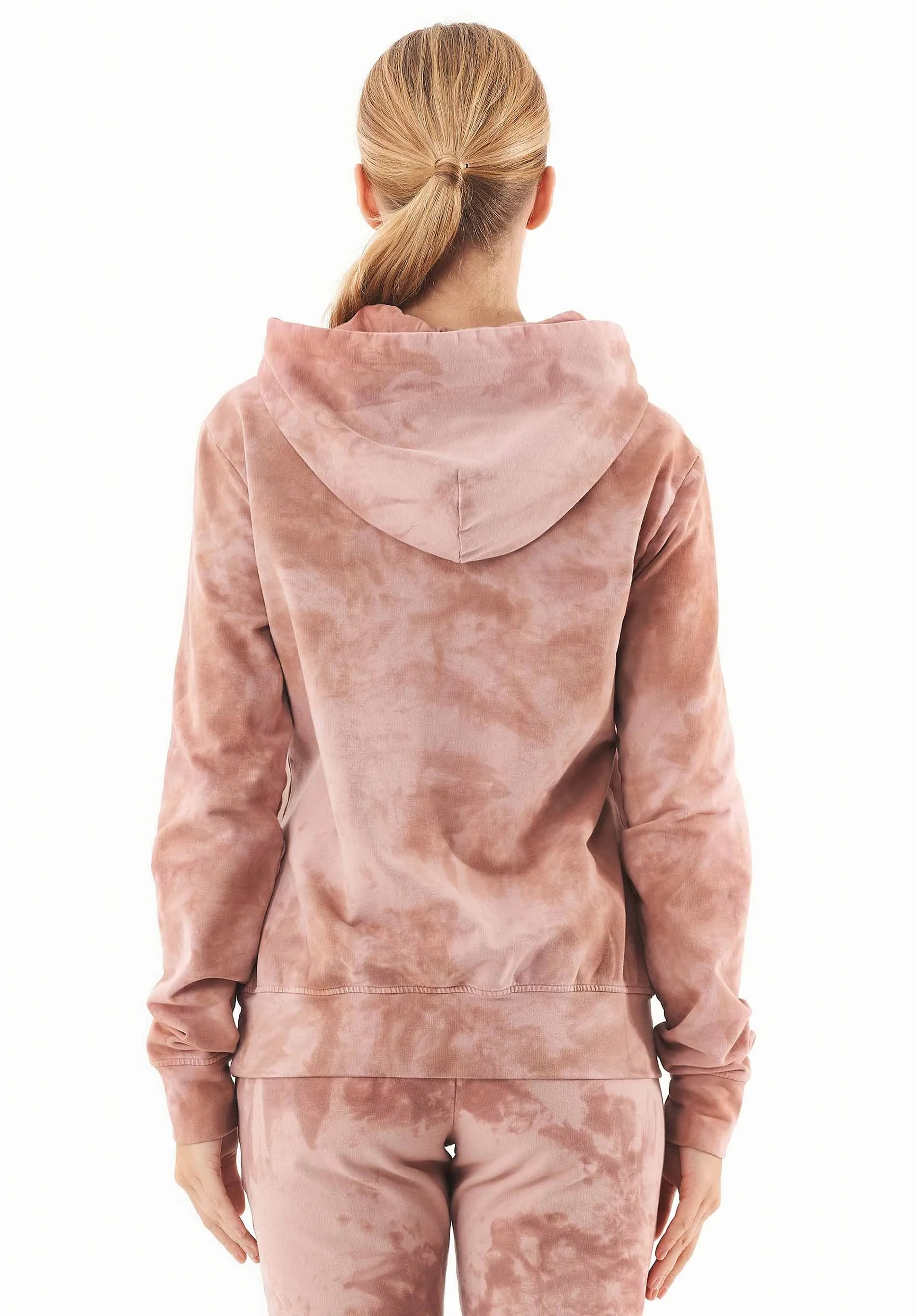 Tie-Dye Organic Cotton Hoodie Misty Rose sold by Ivalo.com product image thumbnail 2