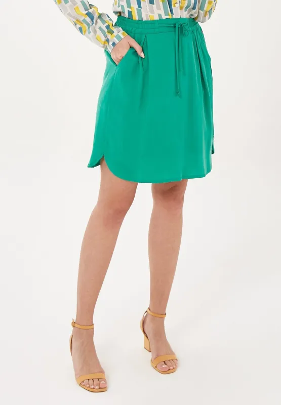 Lyocell Mini Skirt With Drawstring Emerald sold by Ivalo.com