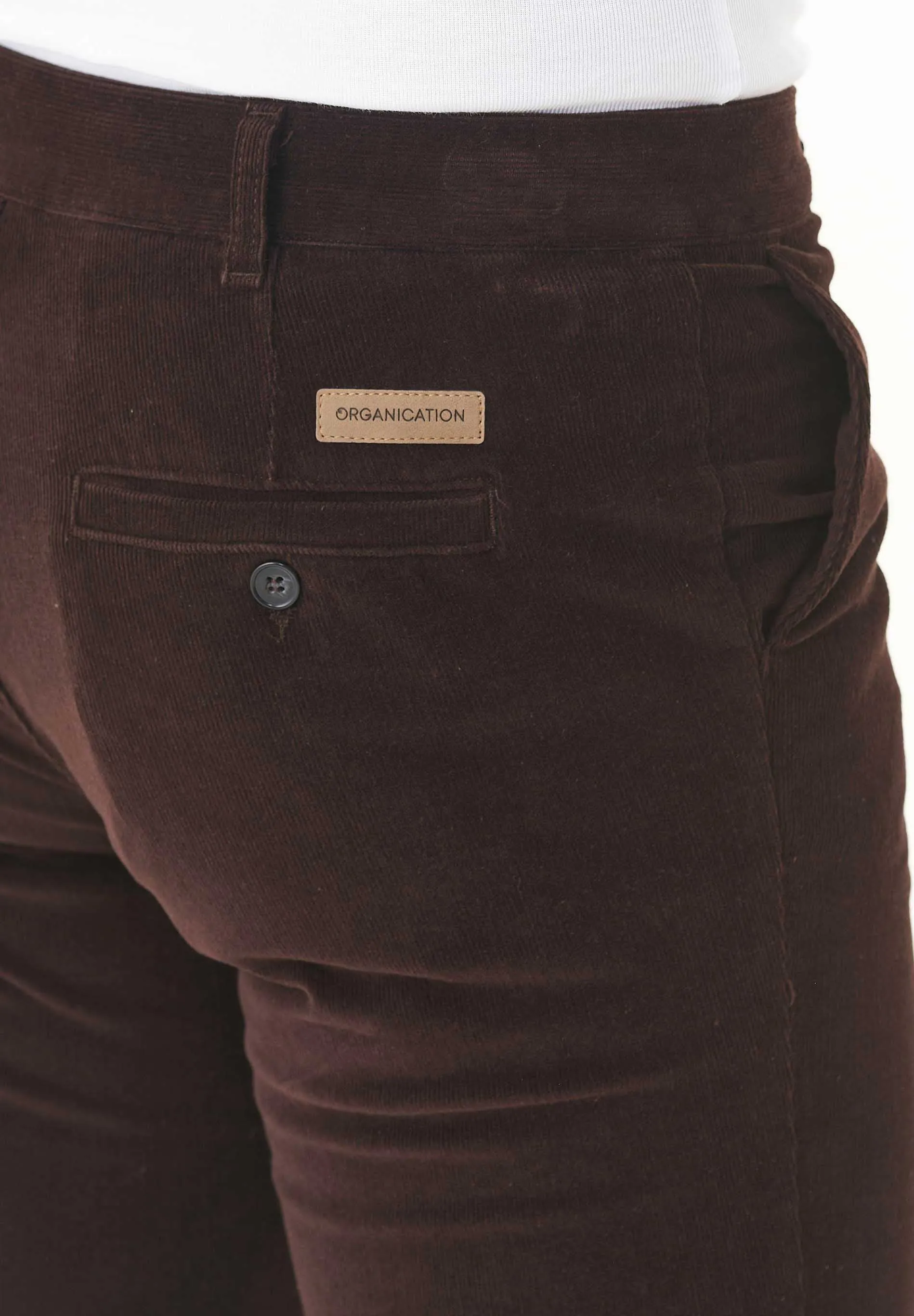 Men's Regular Fit Corduroy Trousers Espresso sold by Ivalo.com product image thumbnail 5