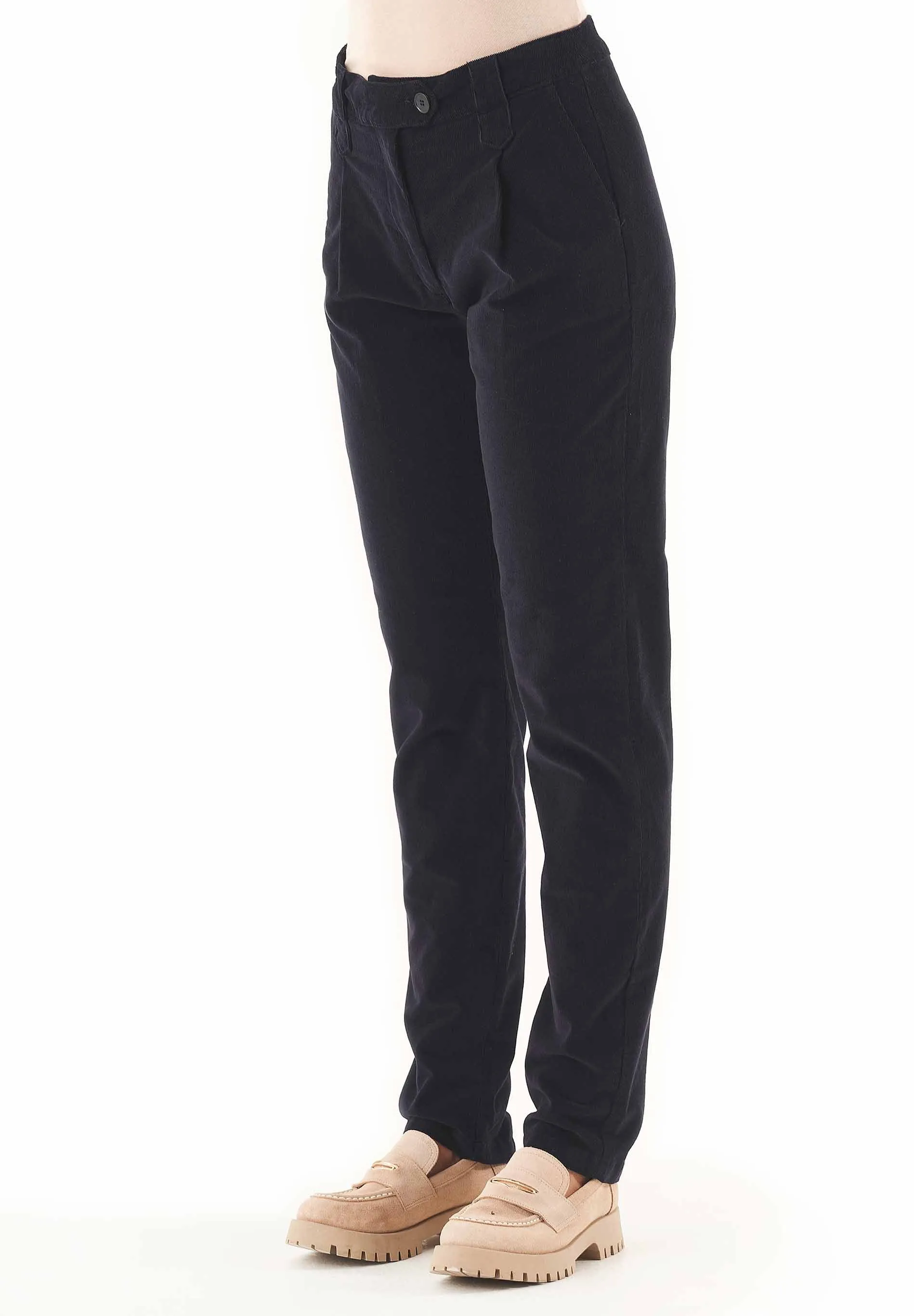 Women's Organic Cotton Corduroy Pants Dark Navy sold by Ivalo.com product image thumbnail 4