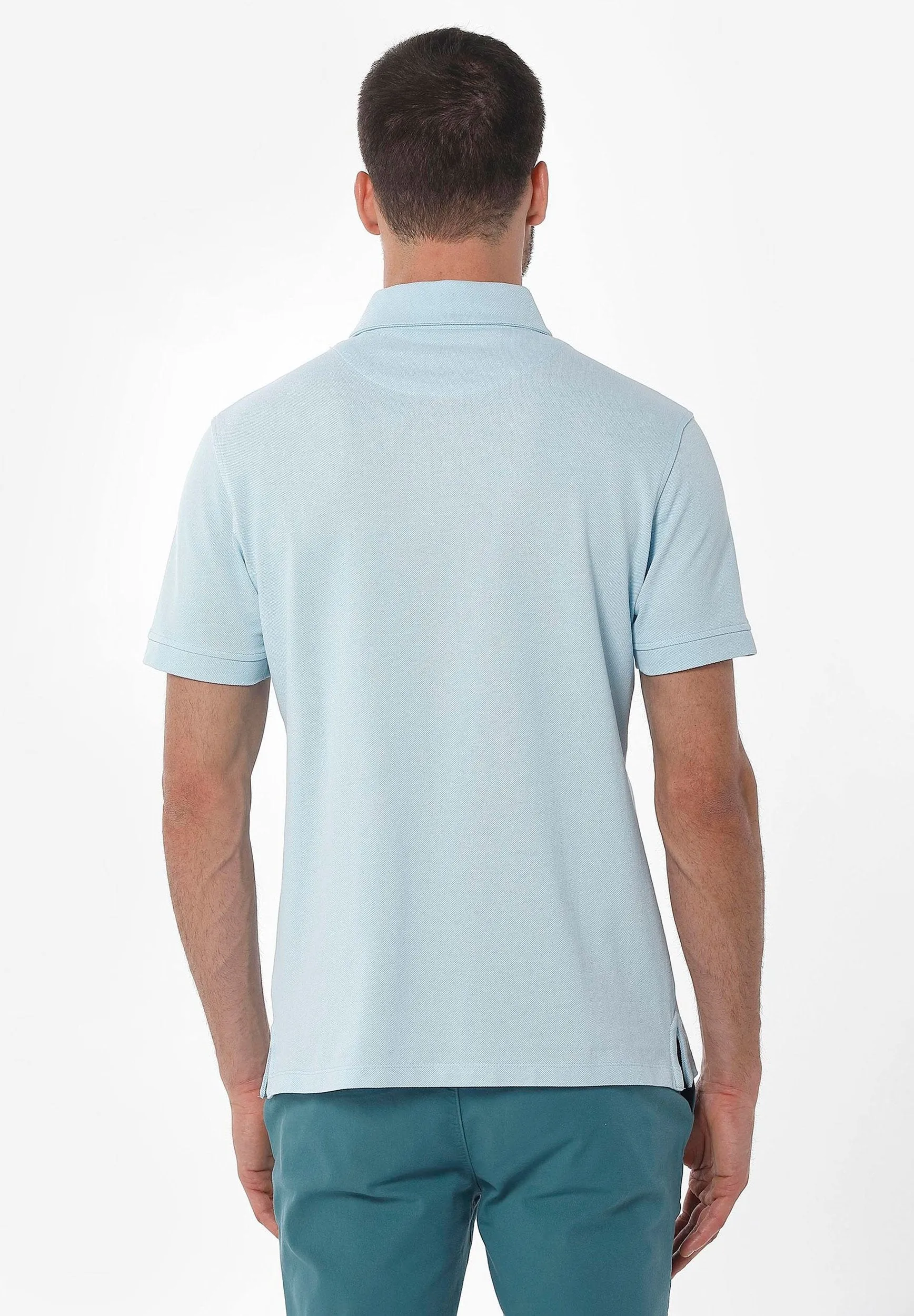 Men's Pique Polo T-Shirt Blue sold by Ivalo.com product image thumbnail 2