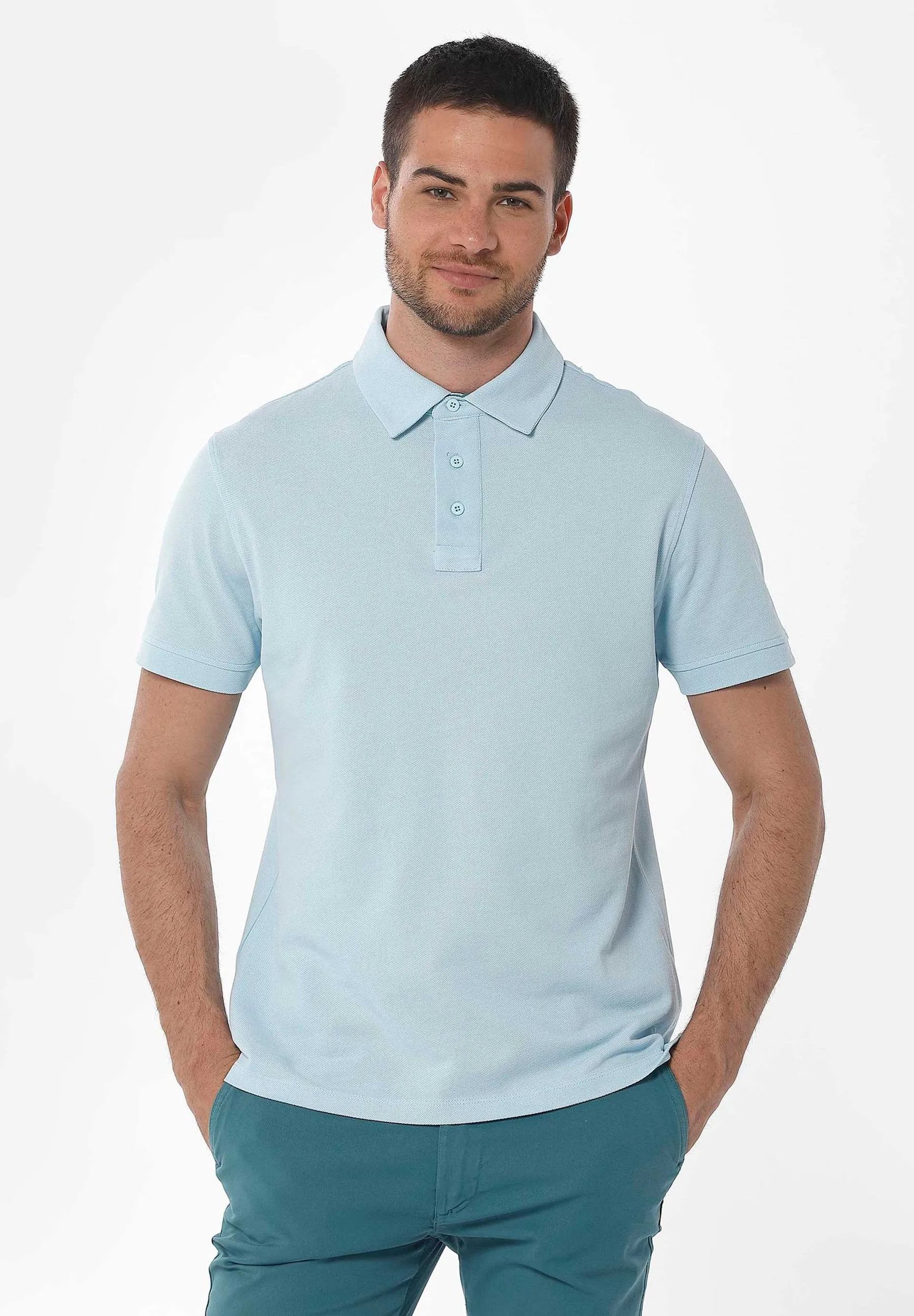 Men's Pique Polo T-Shirt Blue sold by Ivalo.com