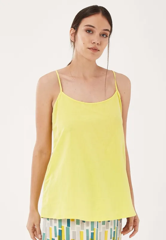 Women's Linen Blend Spaghetti Strap Top Lemonade sold by Ivalo.com