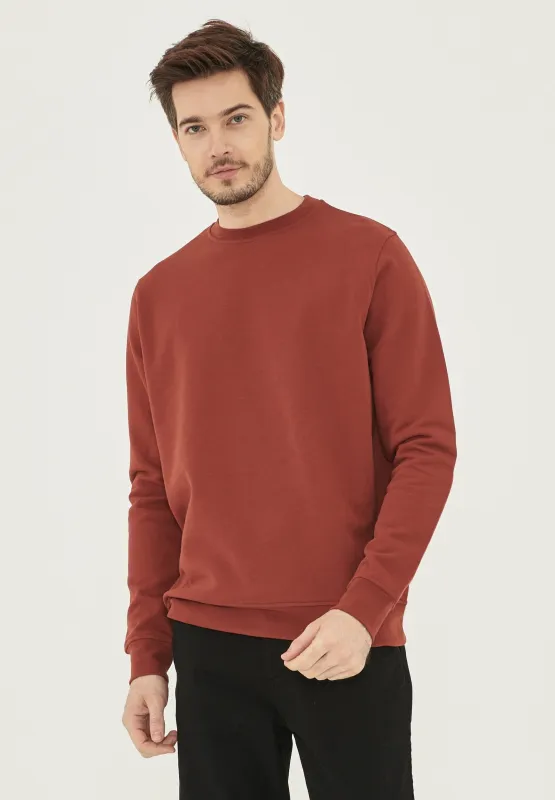 Men's Organic Cotton Fleece Sweatshirt Ginger sold by Ivalo.com