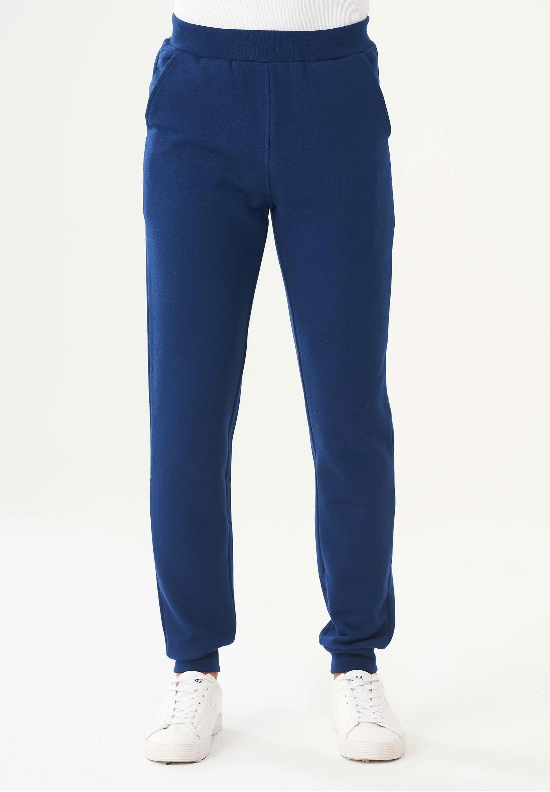 Men's Organic Cotton Fleece Sweatpants Navy sold by Ivalo.com