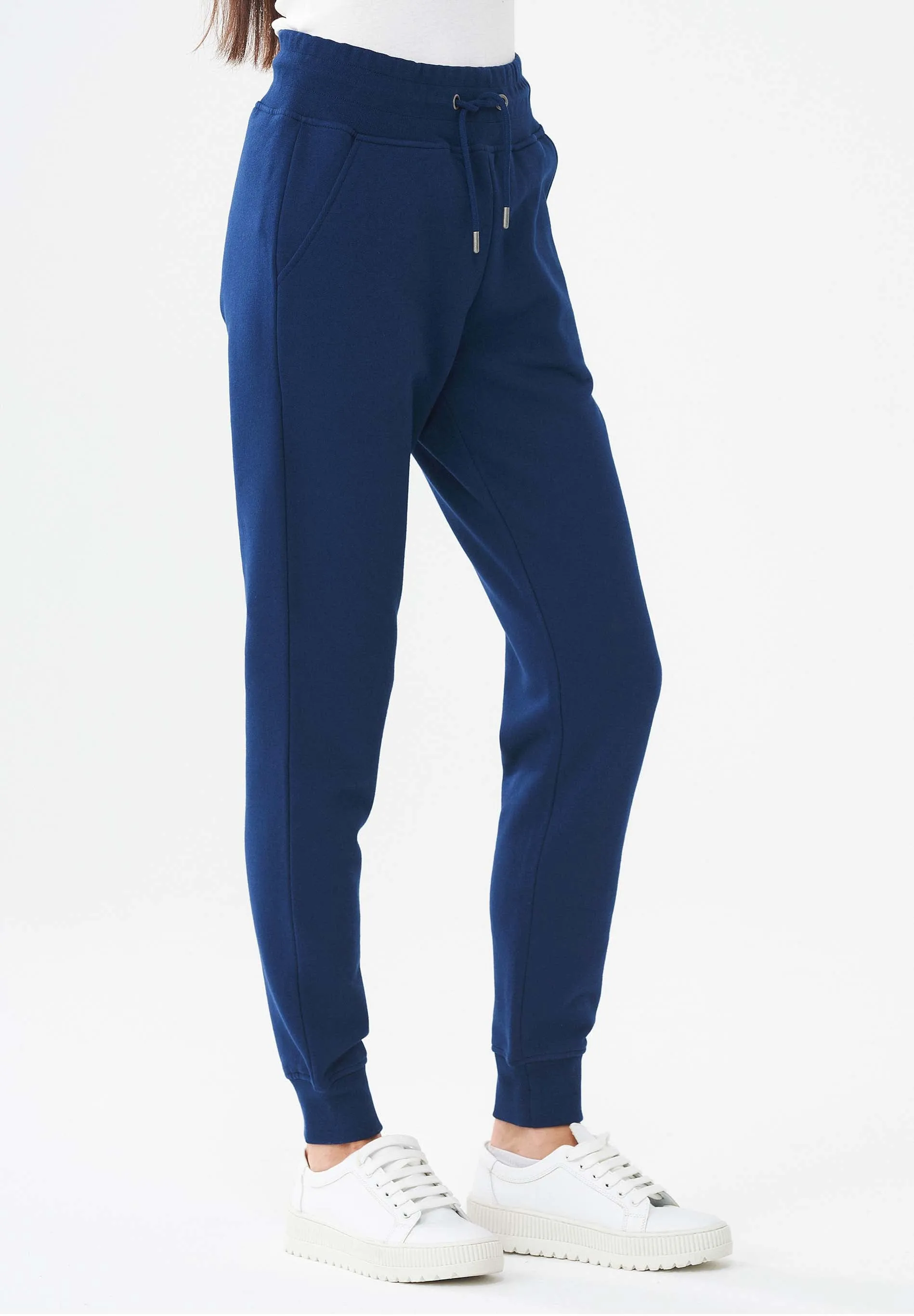 High Waisted Organic Cotton Sweatpants Navy sold by Ivalo.com product image thumbnail 4