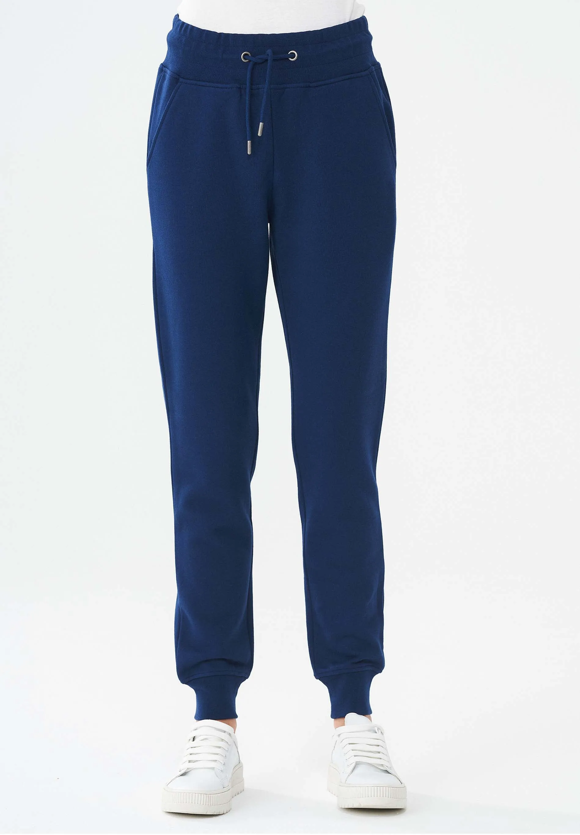 High Waisted Organic Cotton Sweatpants Navy sold by Ivalo.com product image thumbnail 3