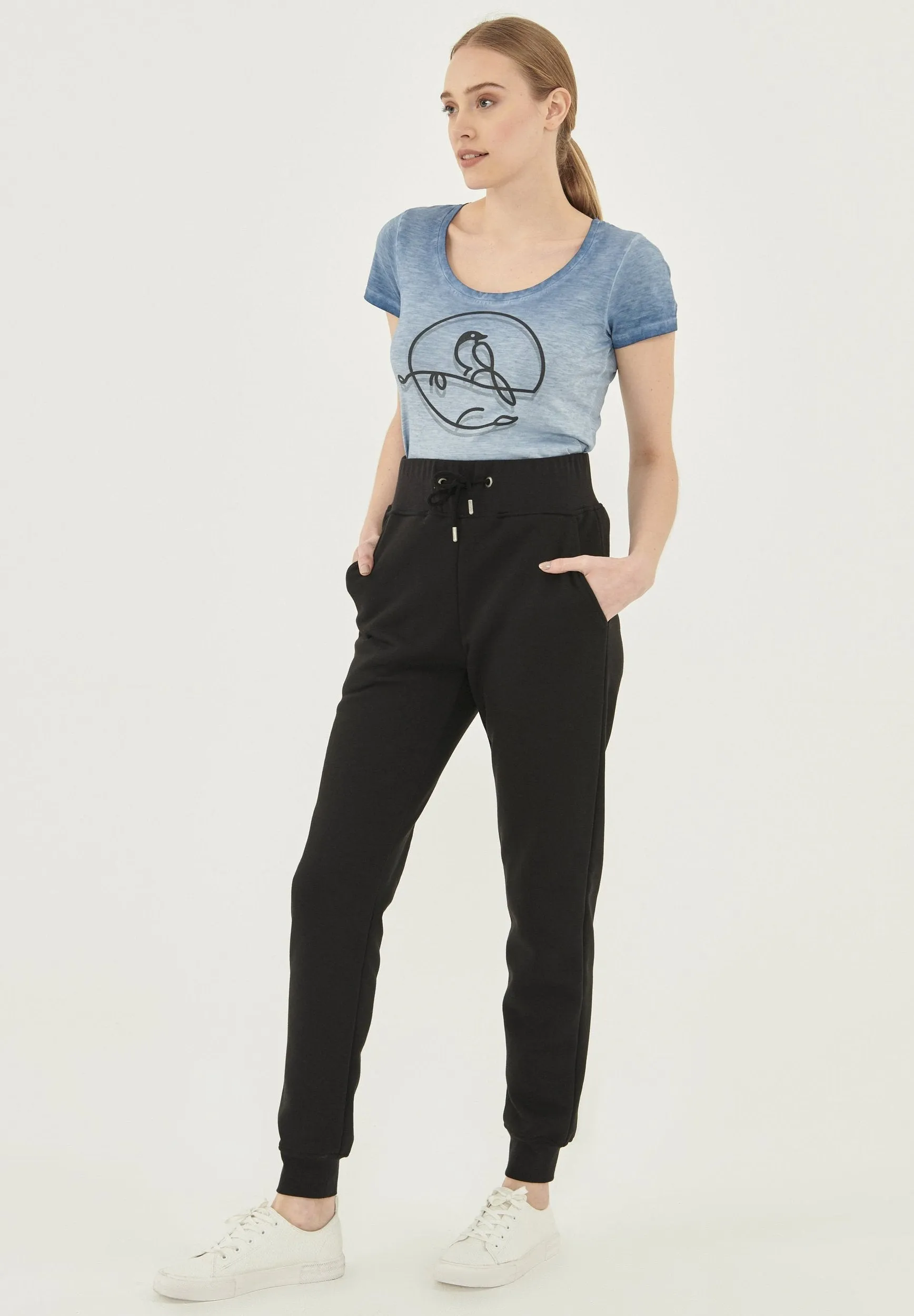 High Waisted Organic Cotton Sweatpants Black sold by Ivalo.com product image thumbnail 2