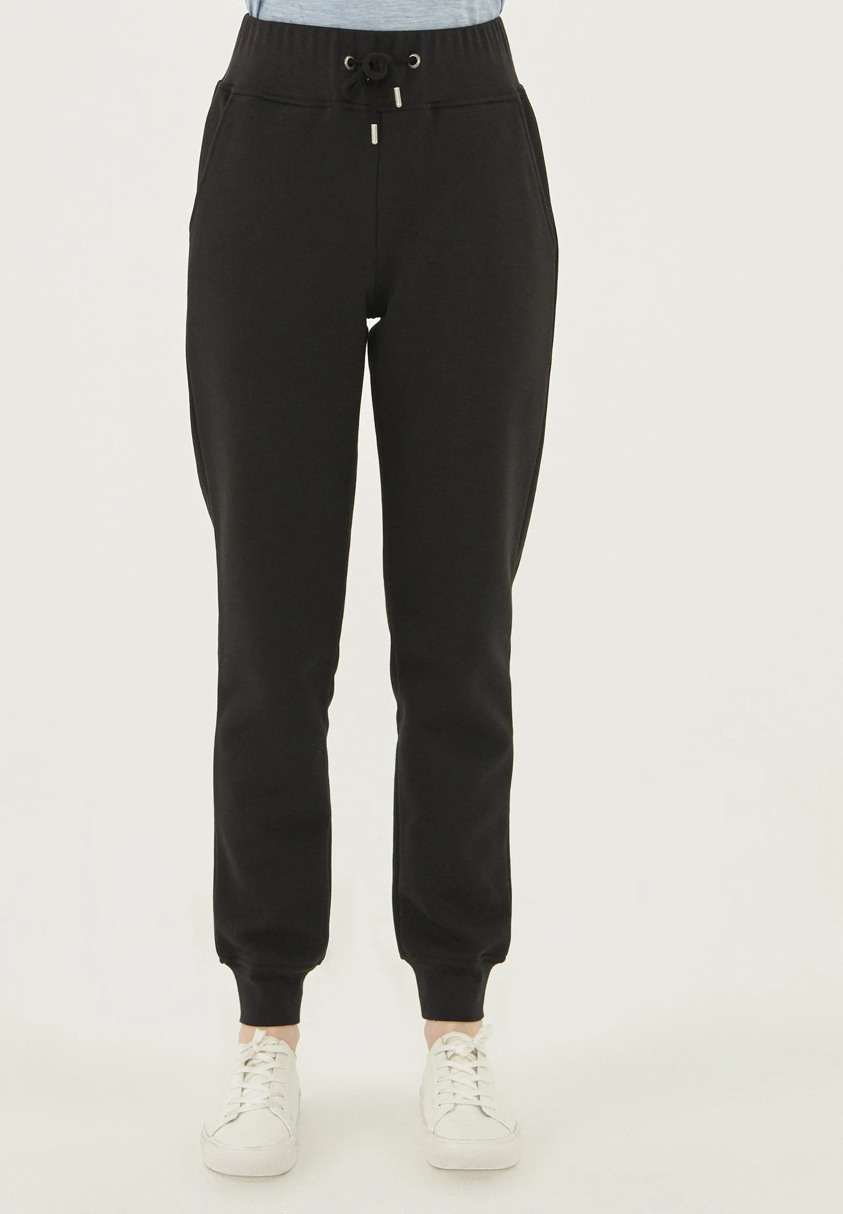 High Waisted Organic Cotton Sweatpants Black sold by Ivalo.com