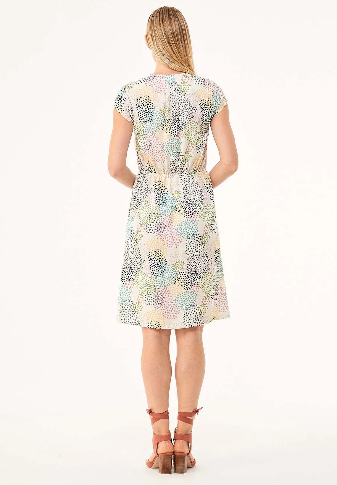 V-Neck Elastic Waist Dress Multi Color Spots sold by Ivalo.com product image thumbnail 2