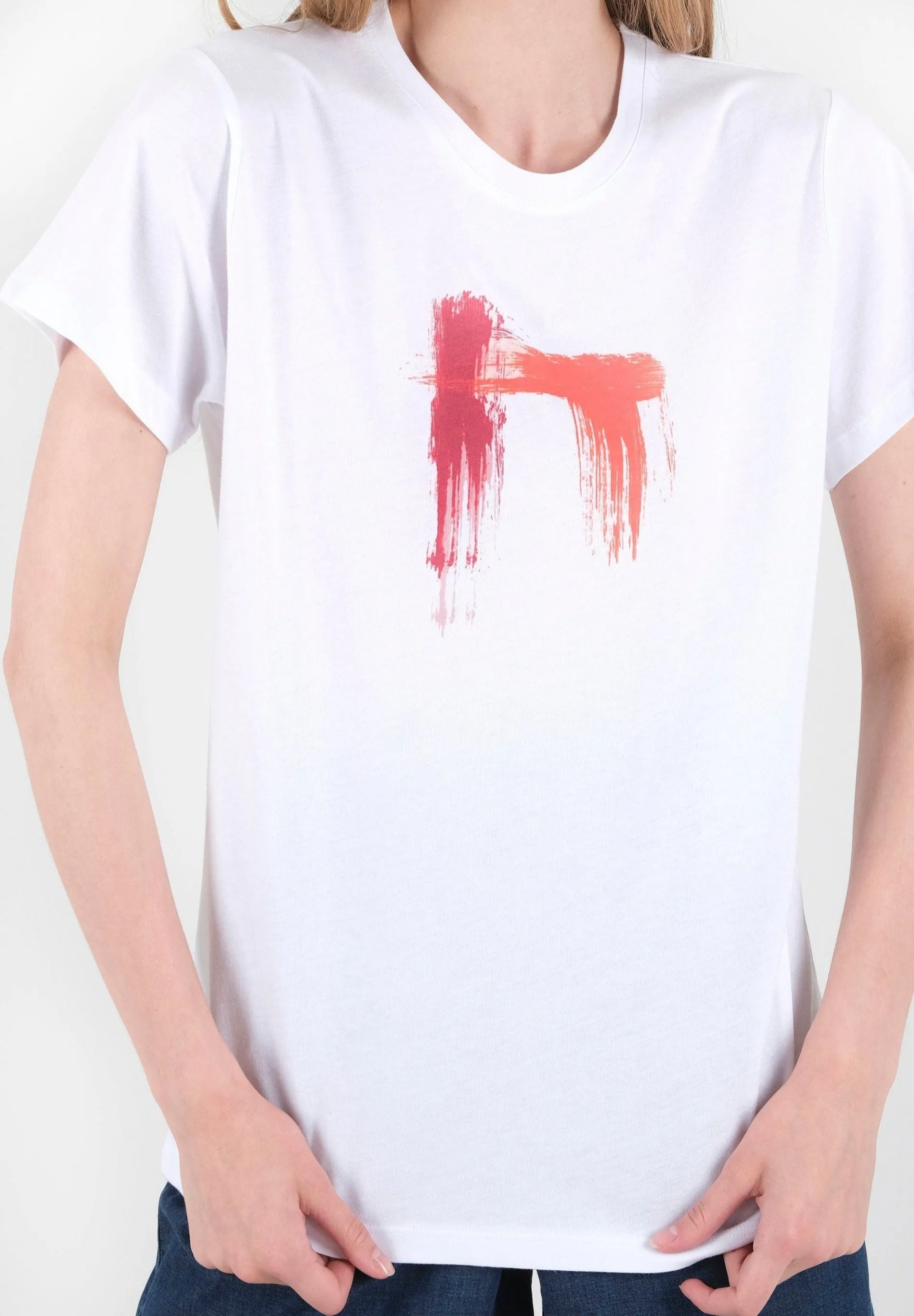 Abstract Print Organic Cotton T-Shirt White sold by Ivalo.com product image thumbnail 5