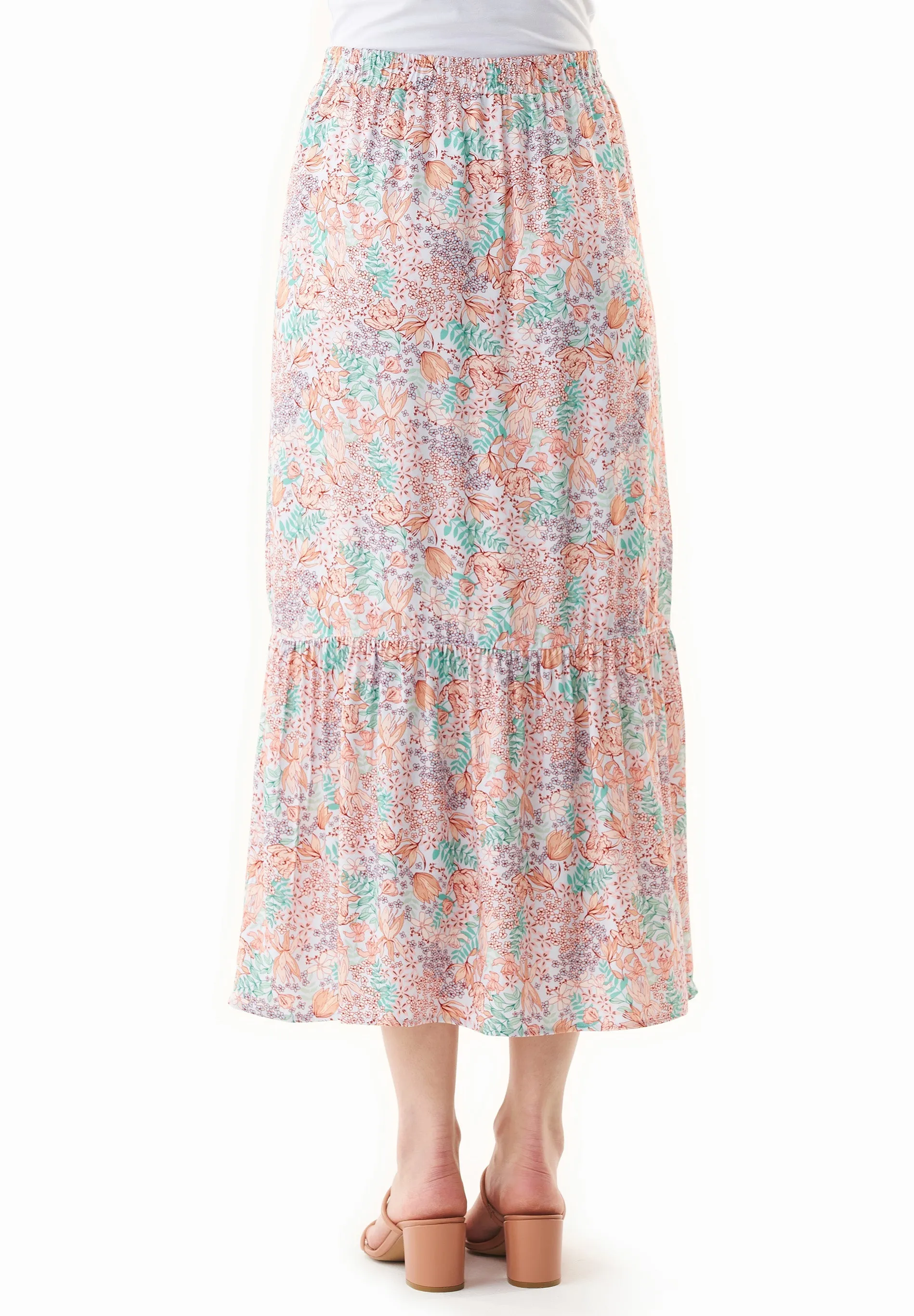 Tiered Ecovero Skirt Multi Colour Flower sold by Ivalo.com product image thumbnail 4