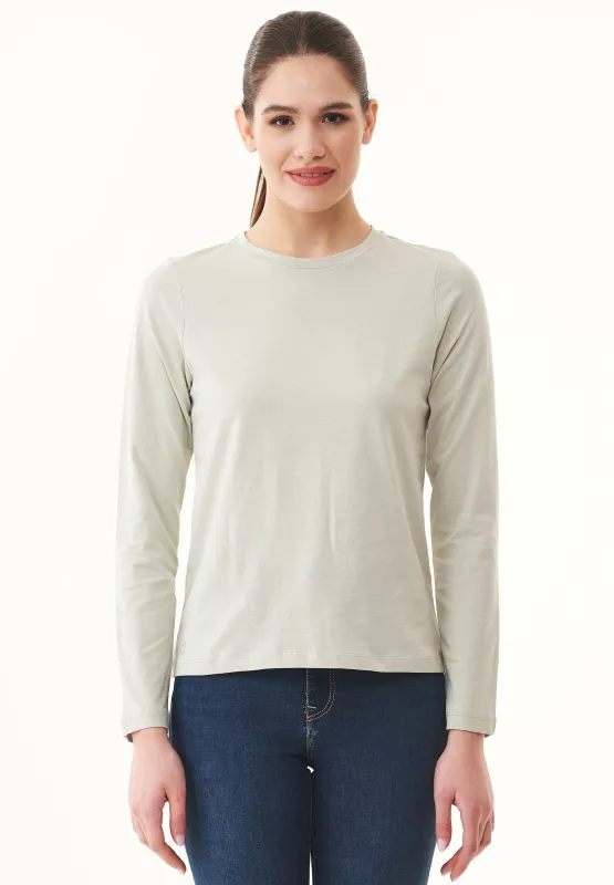 Women's Casual Long-Sleeved T-Shirt Olive Branch sold by Ivalo.com
