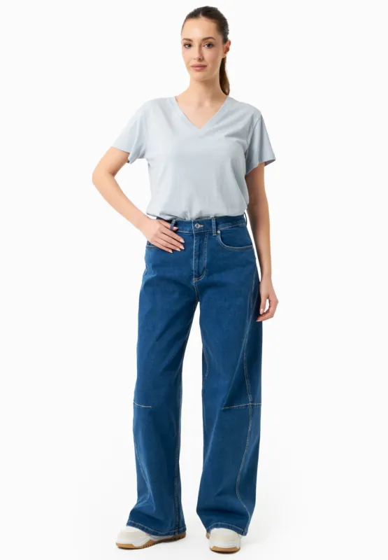 Women's Wide-Leg Jeans Medium Blue sold by Ivalo.com