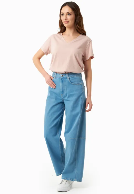 Women's Wide-Leg Jeans Light Blue sold by Ivalo.com