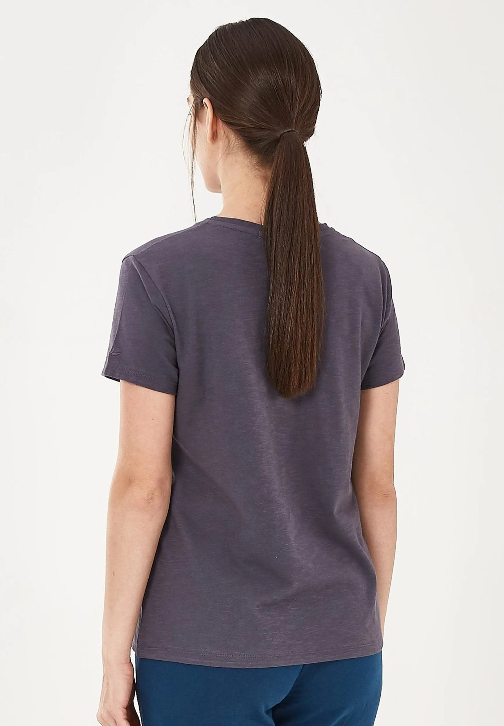 Women's Basic Round Neck T-Shirt Asphalt sold by Ivalo.com product image thumbnail 2