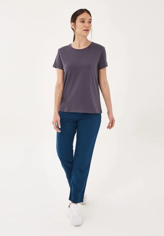 Women's Basic Round Neck T-Shirt Asphalt sold by Ivalo.com
