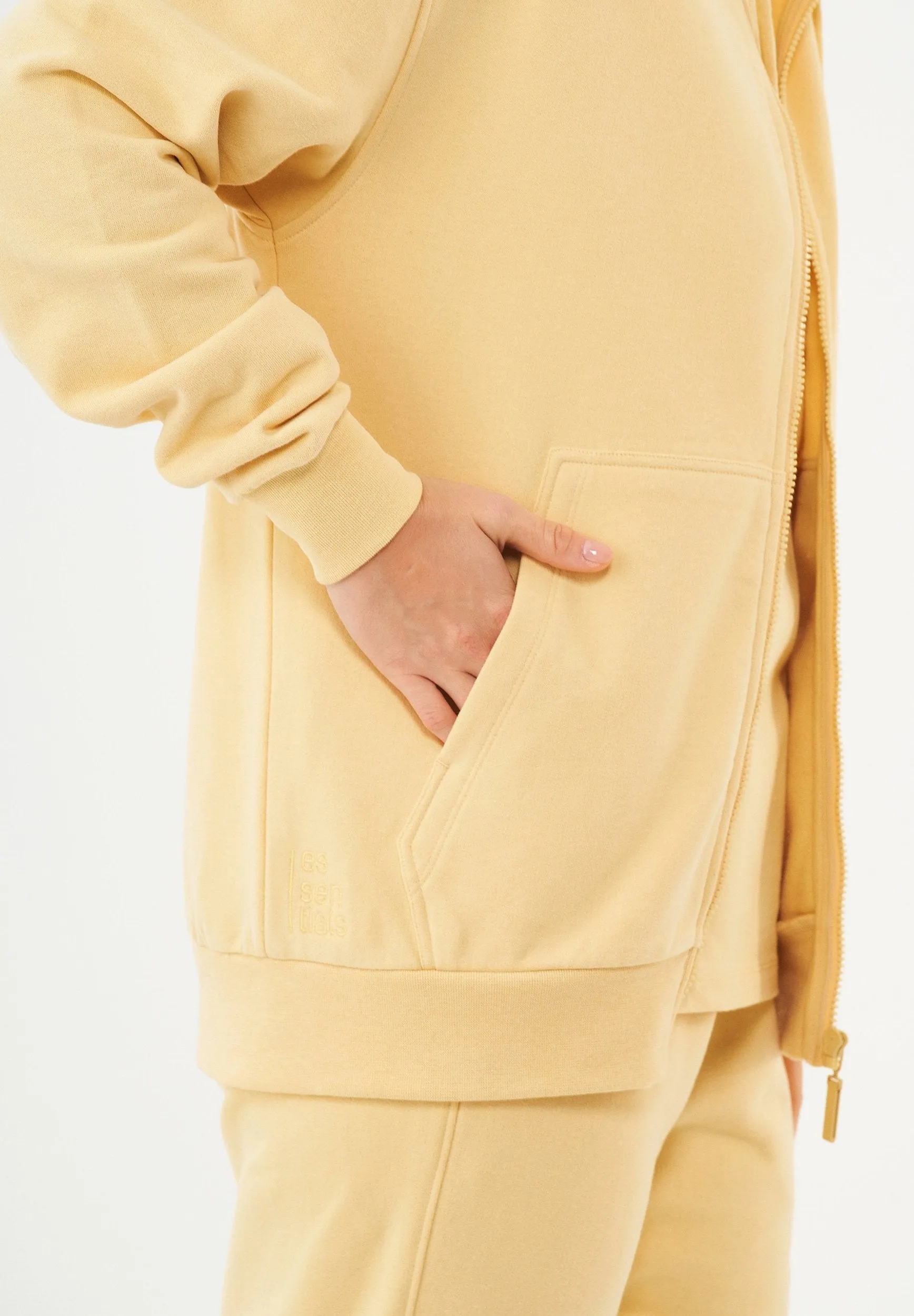 Junda Unisex Soft Touch Organic Cotton Sweat Jacket Soft Yellow sold by Ivalo.com product image thumbnail 5
