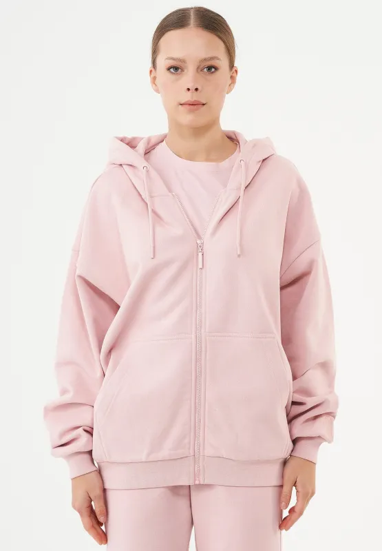 Jale Soft Touch Organic Cotton Sweat Jacket Dusty Pink sold by Ivalo.com