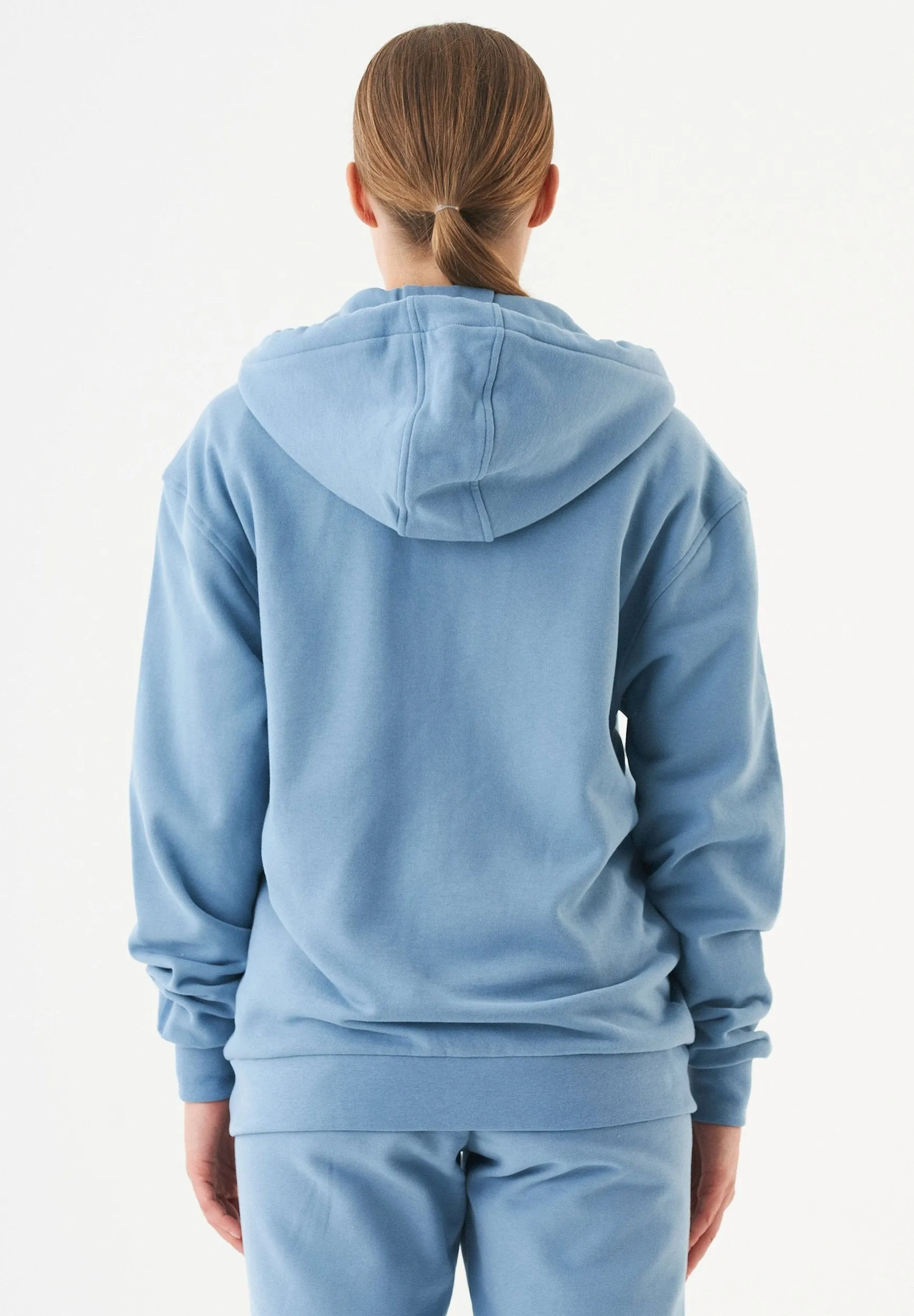 Junda Unisex Soft Touch Organic Cotton Sweat Jacket Steel Blue sold by Ivalo.com product image thumbnail 2
