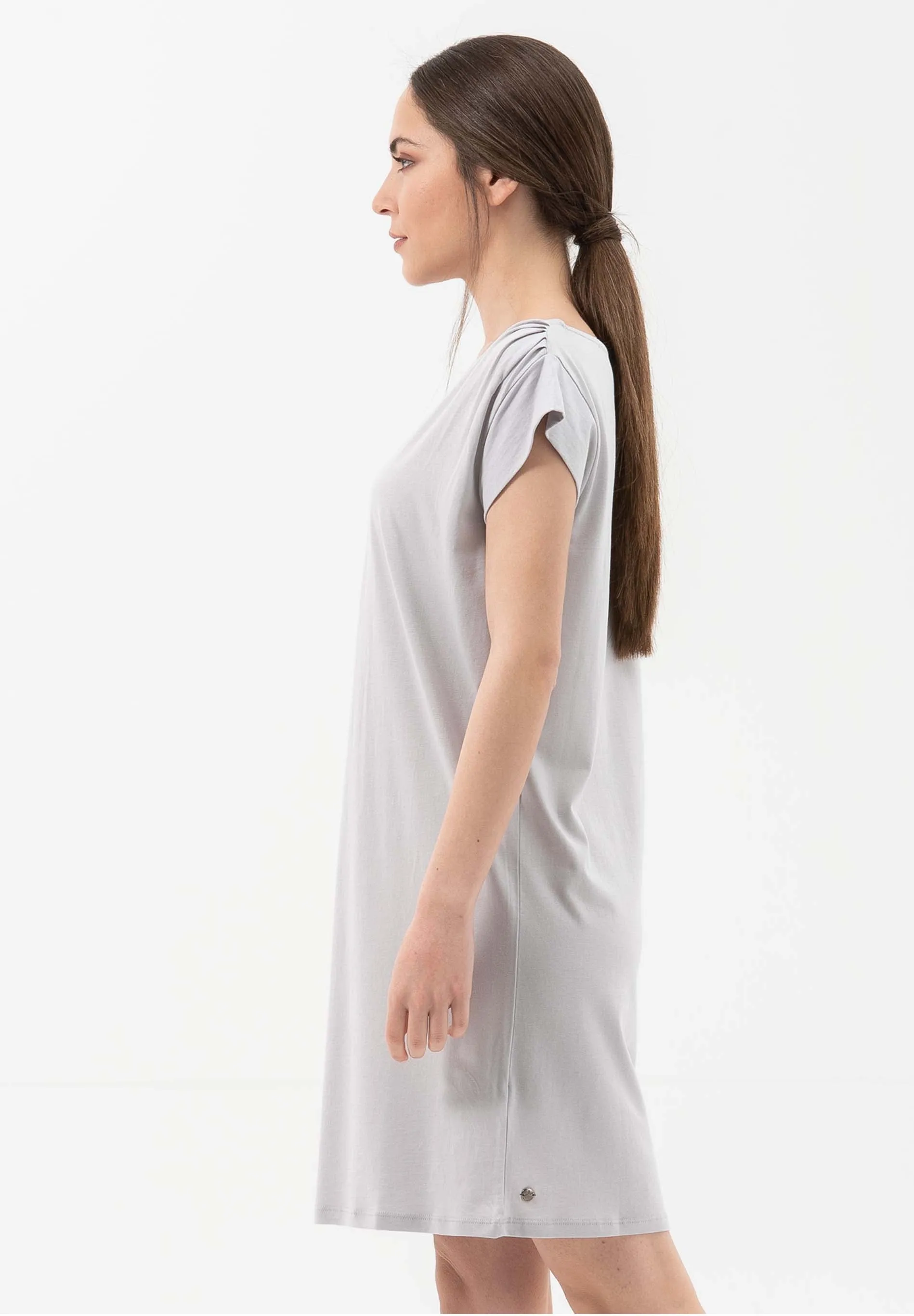 Lyocell Blend Jersey Mini Dress Cloud Grey sold by Ivalo.com product image thumbnail 3