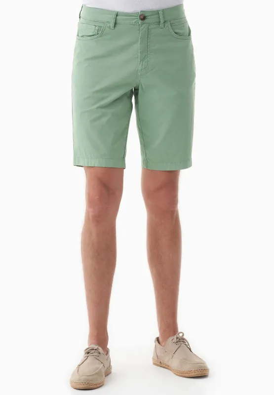 Men's Regular Fit Organic Cotton Shorts Matcha Green sold by Ivalo.com