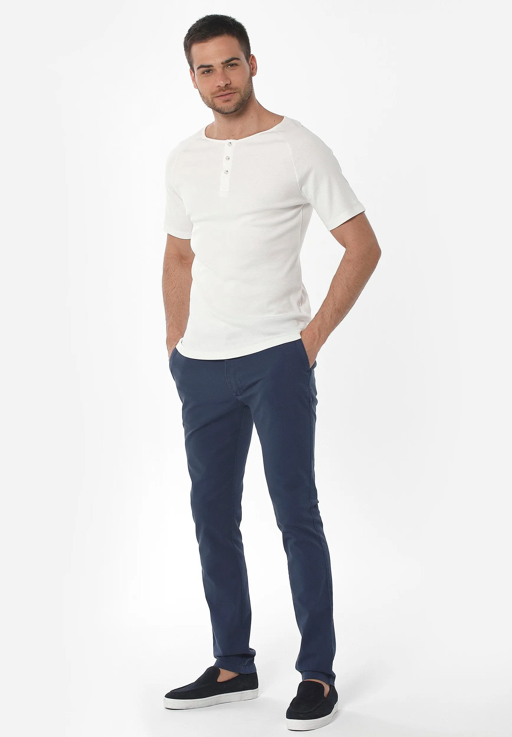 Men's Five-Pocket Organic Cotton Trousers Navy sold by Ivalo.com product image thumbnail 2