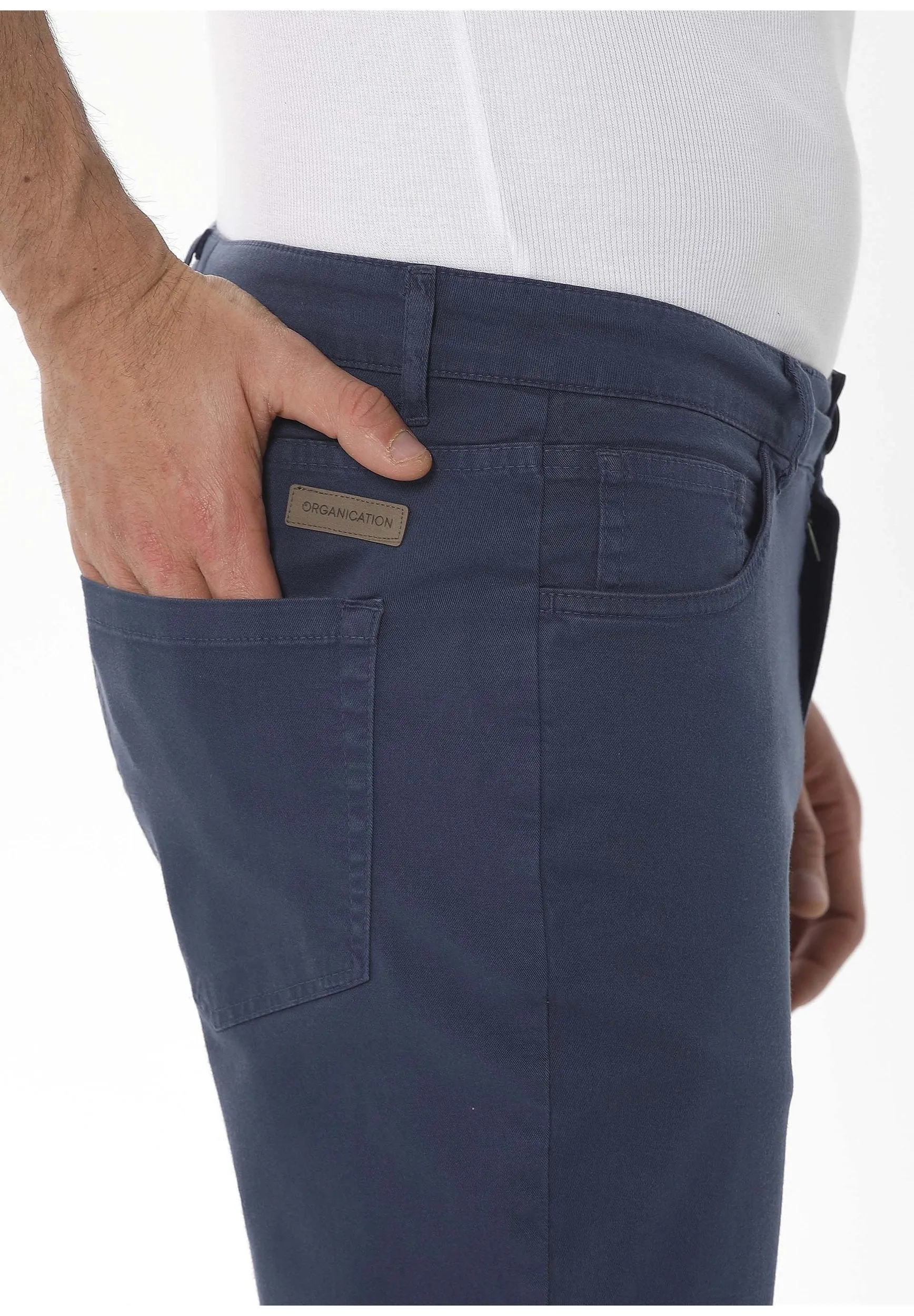 Men's Five-Pocket Organic Cotton Trousers Navy sold by Ivalo.com product image thumbnail 5