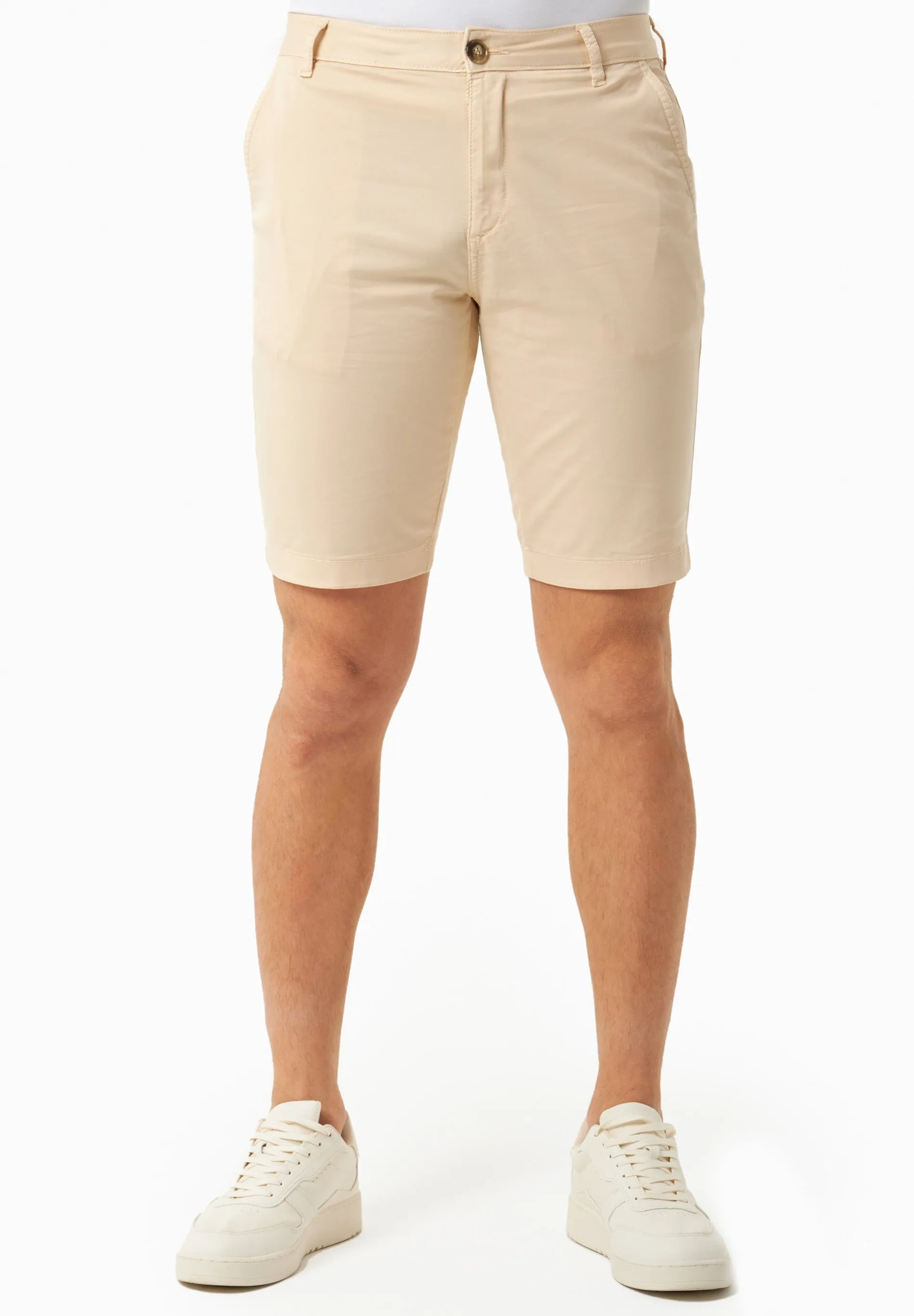 Men's Slim-Fit Organic Cotton Chino Shorts Beige sold by Ivalo.com