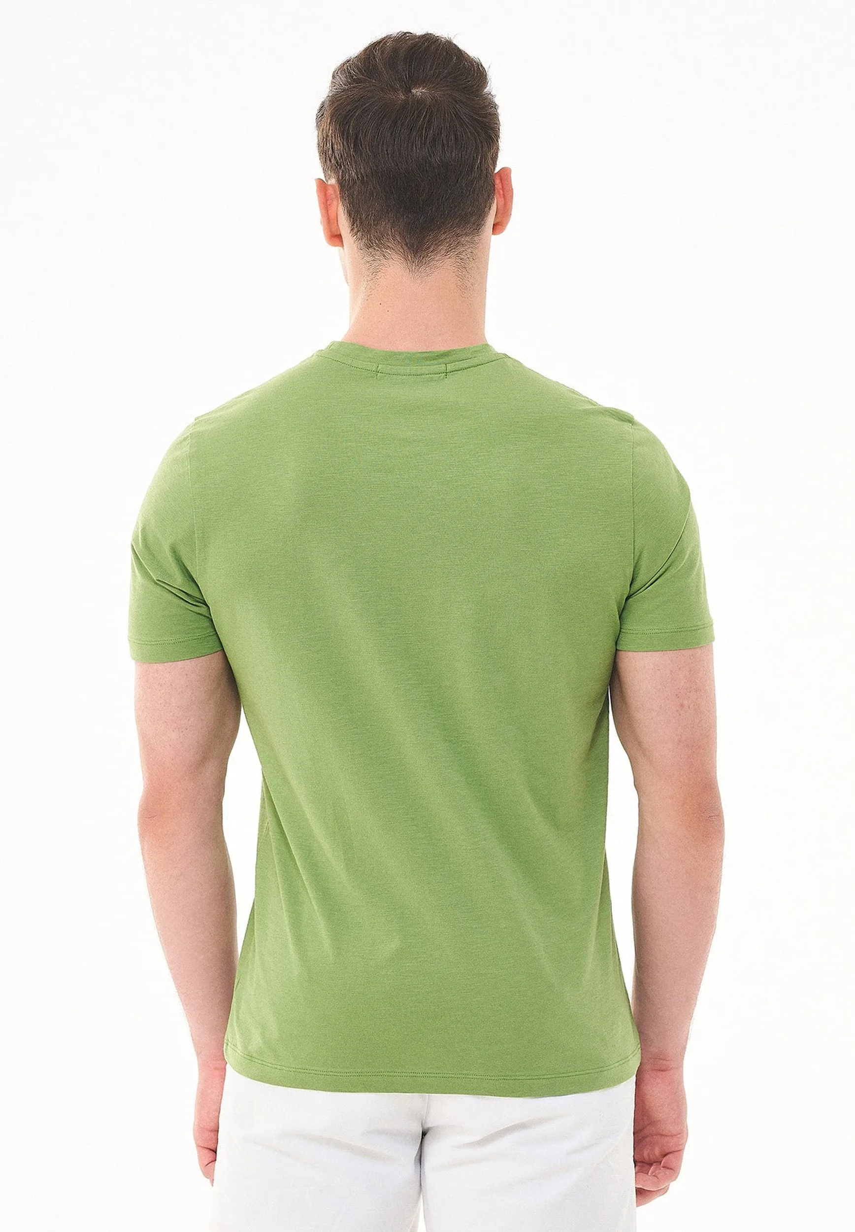 Men's Basic Round Neck T-Shirt Grass Green sold by Ivalo.com product image thumbnail 2