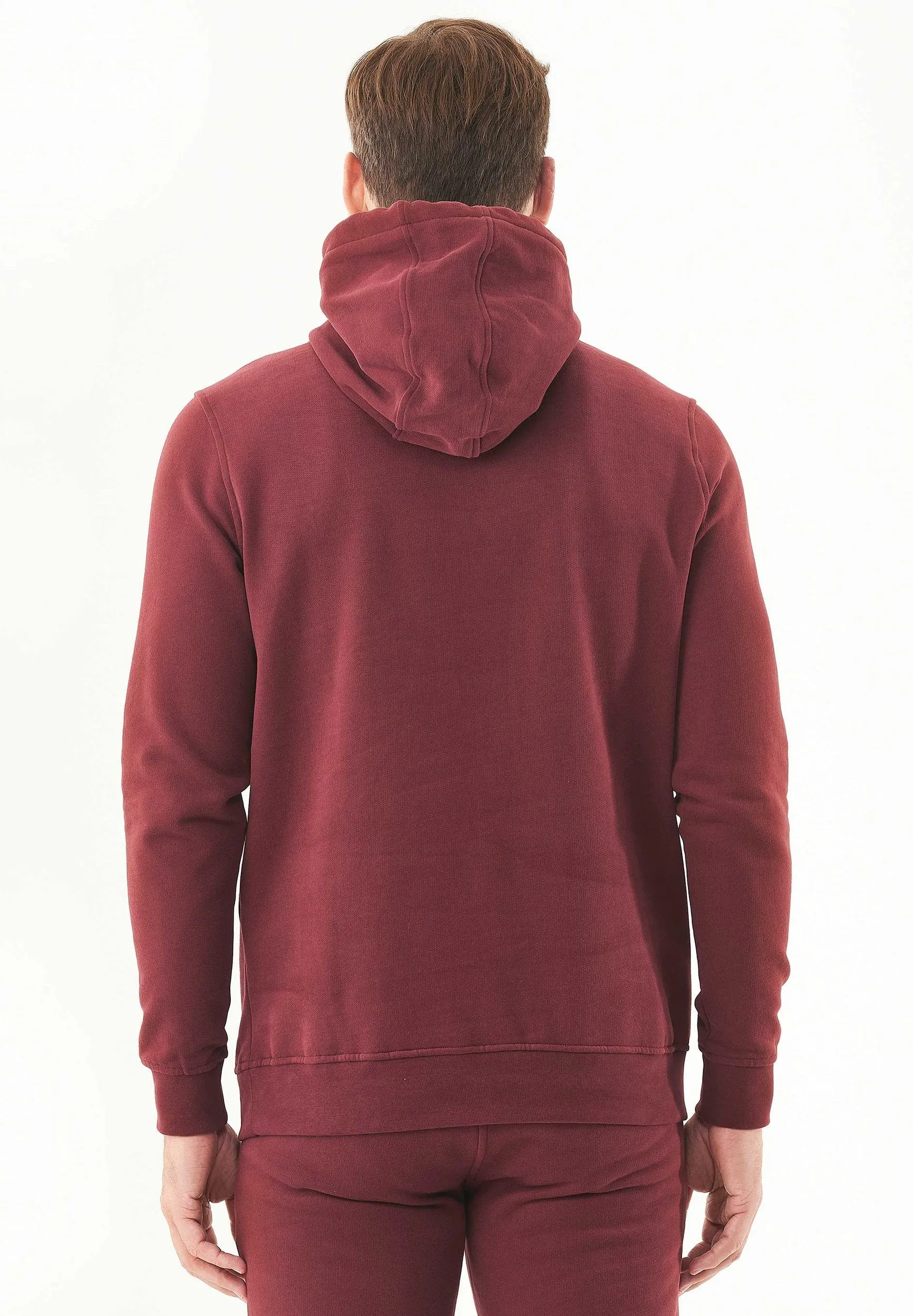 Men's Basic Soft Touch Organic Cotton Hoodie Bordeaux sold by Ivalo.com product image thumbnail 2