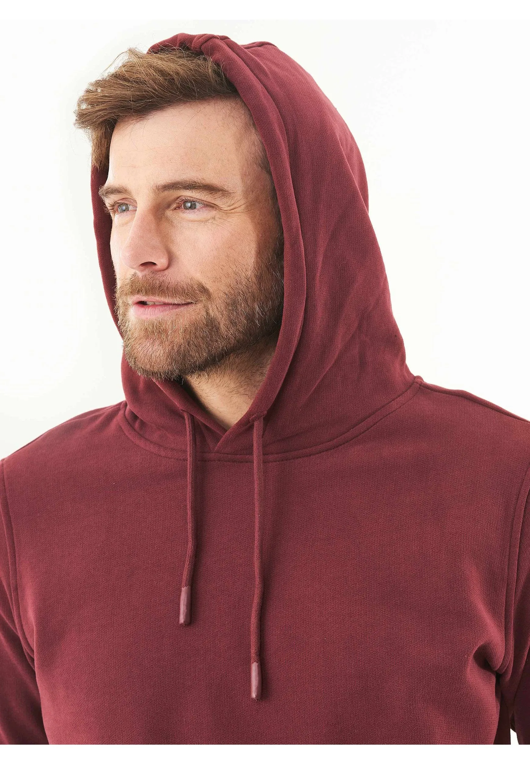 Men's Basic Soft Touch Organic Cotton Hoodie Bordeaux sold by Ivalo.com product image thumbnail 5