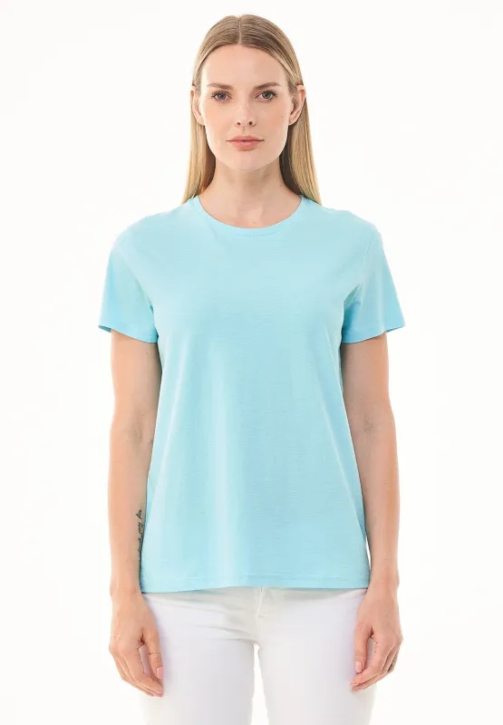 Women's Basic Round Neck T-Shirt Mint sold by Ivalo.com