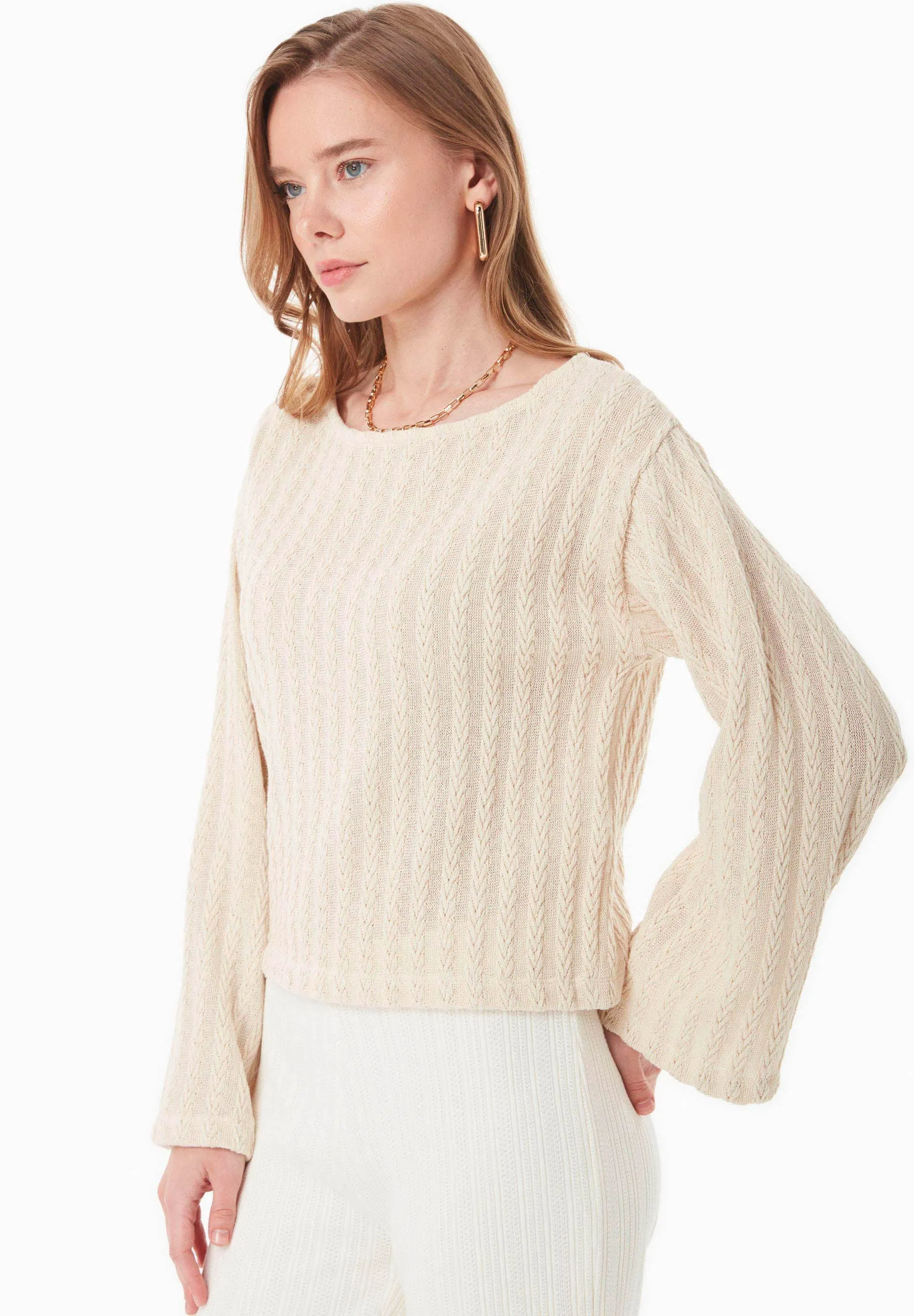 Fantasy Cotton Knit Long Sleeve Natural sold by Ivalo.com product image thumbnail 4